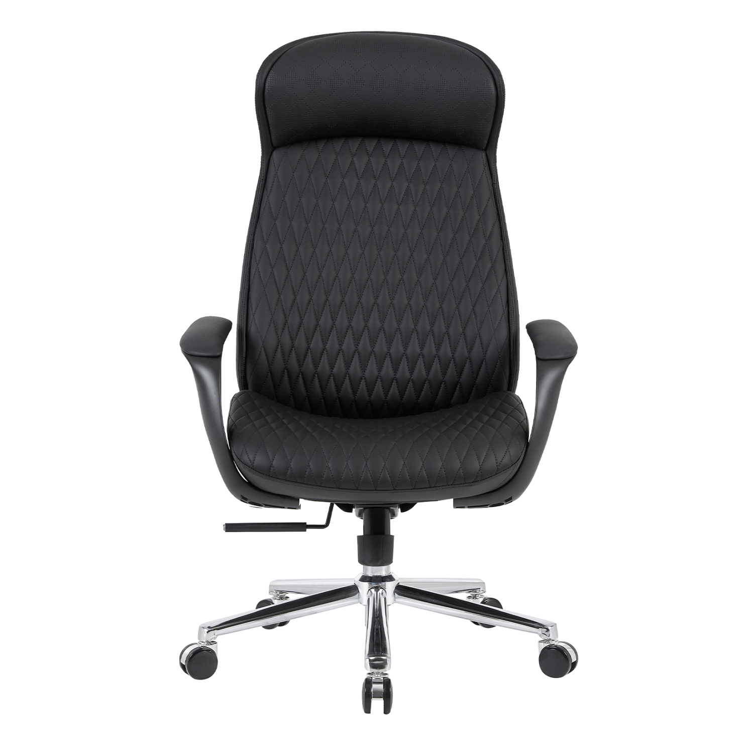 ΚΑΡΕΚΛΑ ΓΡΑΦΕΙΟΥ PREMIUM VELUM HM1233.01 ΜΑΥΡΟ PU--ΒΑΣΗ ΧΡΩΜΙΟΥ 71x69x116-122Υεκ. 3