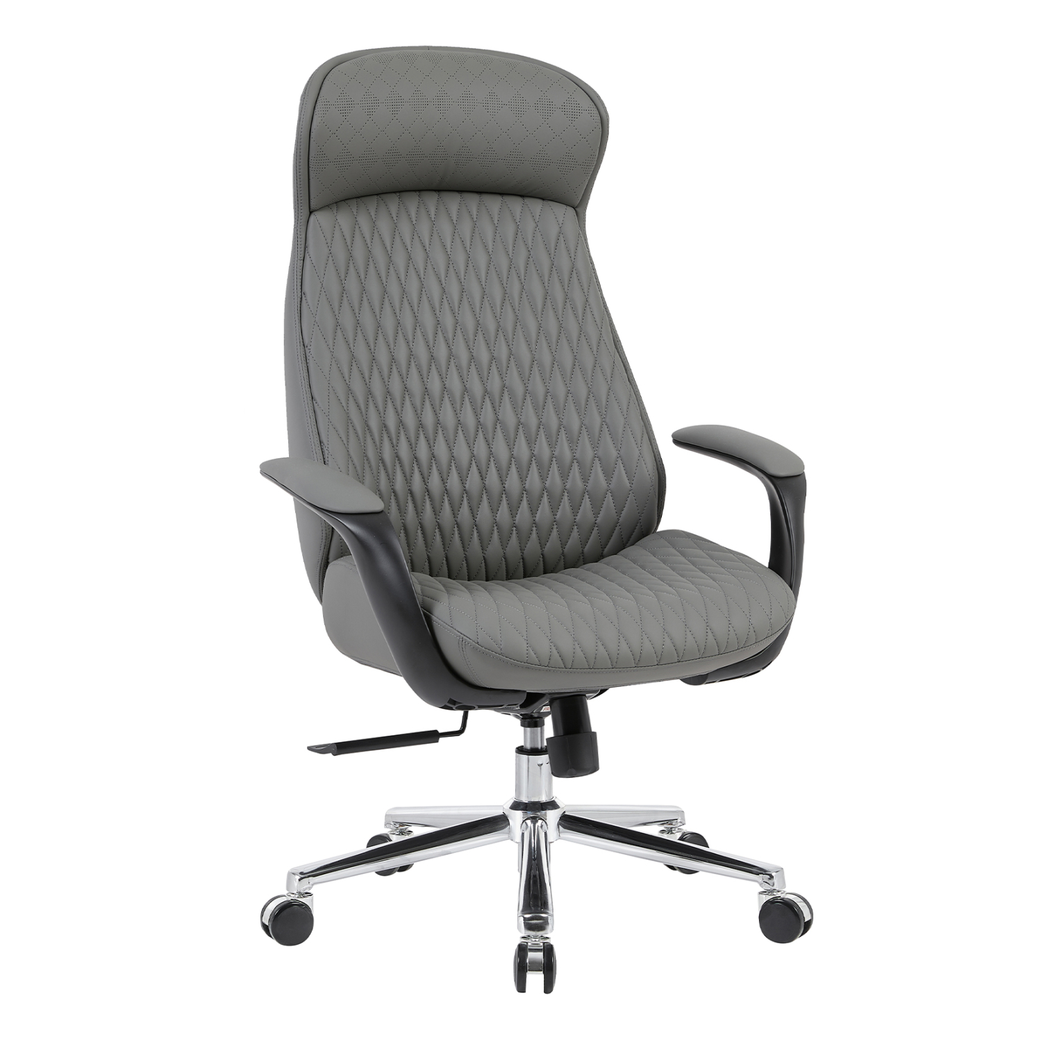 ΚΑΡΕΚΛΑ ΓΡΑΦΕΙΟΥ PREMIUM VELUM HM1233.10 ΓΚΡΙ PU--ΒΑΣΗ ΧΡΩΜΙΟΥ 71x69x116-122Υεκ. 1