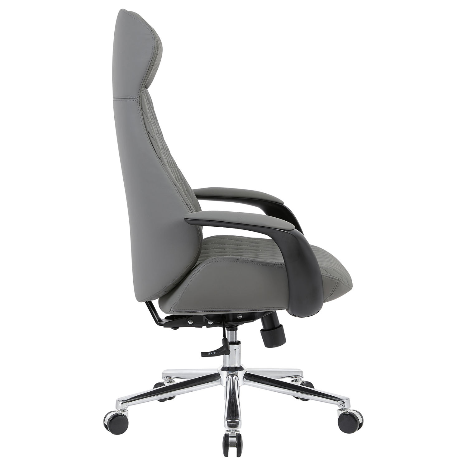 ΚΑΡΕΚΛΑ ΓΡΑΦΕΙΟΥ PREMIUM VELUM HM1233.10 ΓΚΡΙ PU--ΒΑΣΗ ΧΡΩΜΙΟΥ 71x69x116-122Υεκ. 4