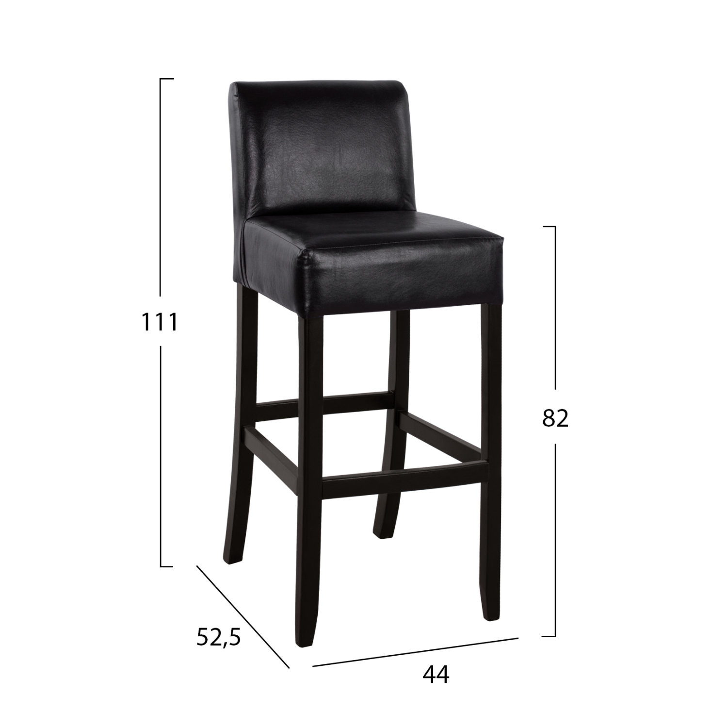 ΣΚΑΜΠΩ ΜΠΑΡ ΟΞΙΑ ΜΕ ΠΛΑΤΗ ΜΕ PVC ΚΑΦΕ RODOS VEGGE HM299 44x52,5x111 εκ. 2