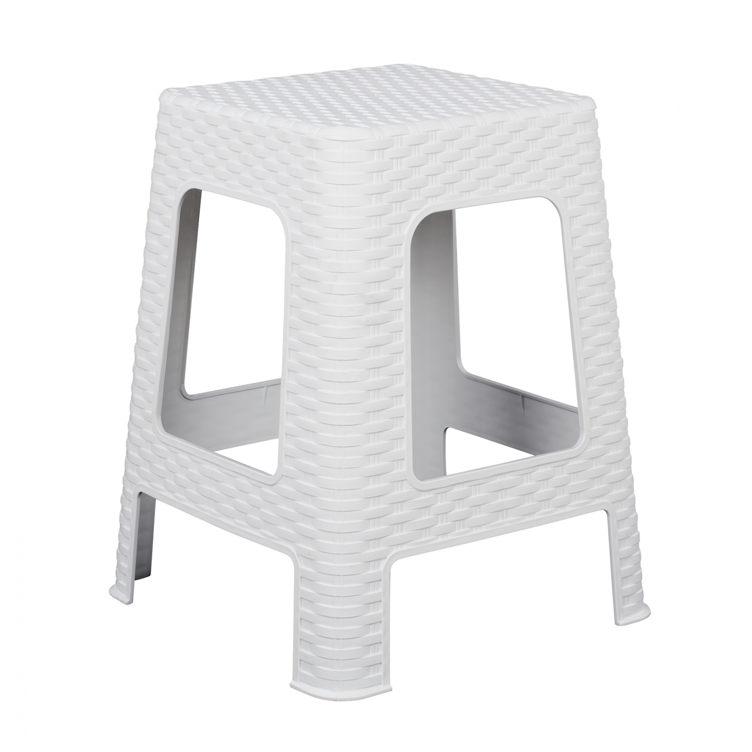 ΣΚΑΜΠΟ ΤΕΤΡΑΓΩΝΟ RATTAN ΛΕΥΚΟ HM5448.03 1