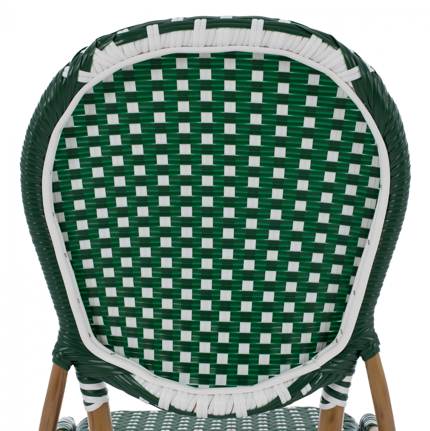 ΚΑΡΕΚΛΑ ΑΛΟΥΜΙΝΙΟΥ BAMBOO LOOK ΜΕ WICKER ΠΡΑΣΙΝΟ ΛΕΥΚΟ HM5792.01 47x55x98 εκ. 7