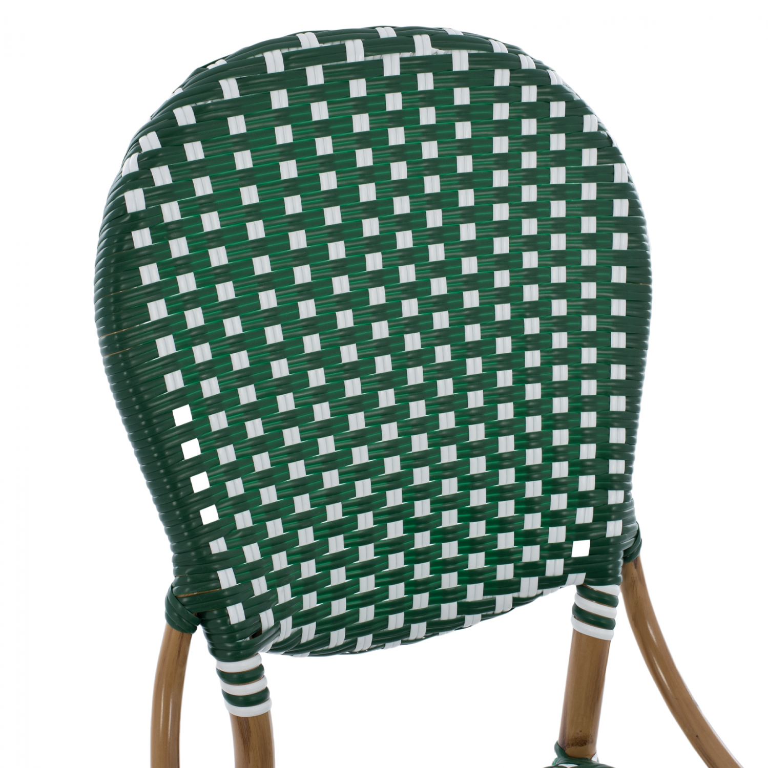 ΚΑΡΕΚΛΑ ΑΛΟΥΜΙΝΙΟΥ BAMBOO LOOK ΜΕ WICKER ΠΡΑΣΙΝΟ ΛΕΥΚΟ HM5792.01 47x55x98 εκ. 8