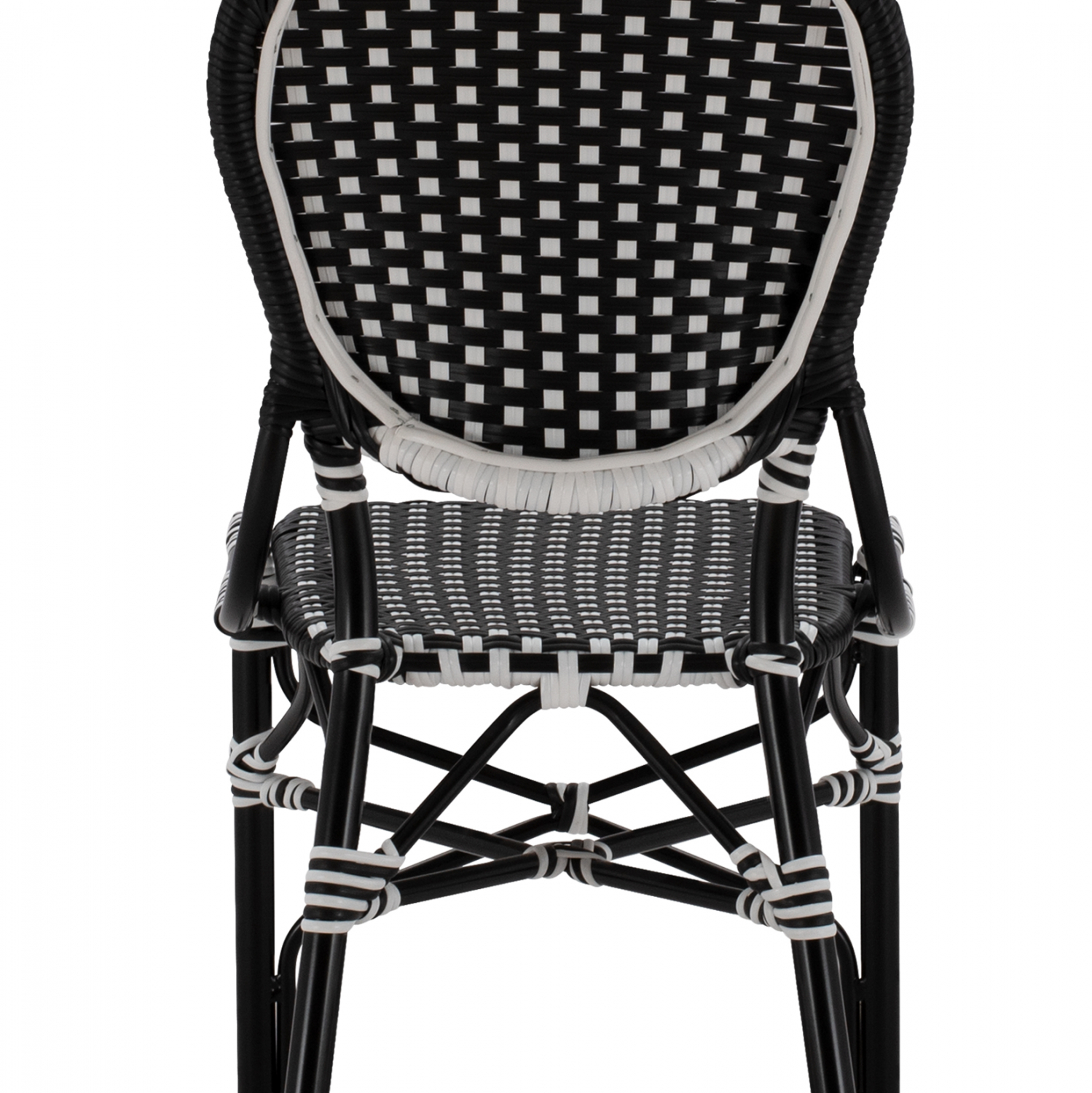 ΚΑΡΕΚΛΑ ΑΛΟΥΜΙΝΙΟΥ BAMBOO LOOK ΜΕ WICKER ΜΑΥΡΟ ΛΕΥΚΟ HM5792.02 46x60x96 εκ. 10