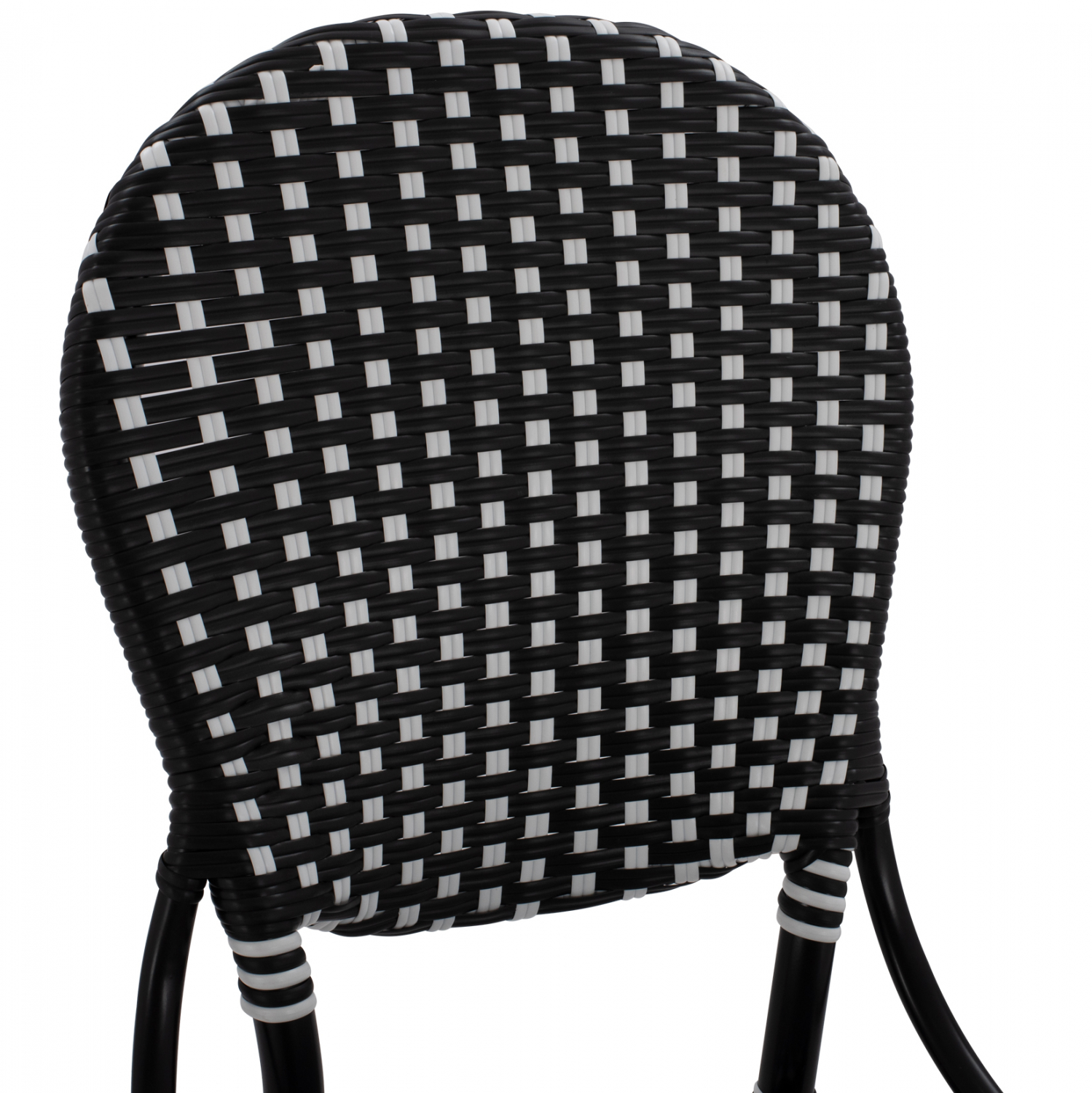 ΚΑΡΕΚΛΑ ΑΛΟΥΜΙΝΙΟΥ BAMBOO LOOK ΜΕ WICKER ΜΑΥΡΟ ΛΕΥΚΟ HM5792.02 46x60x96 εκ. 9