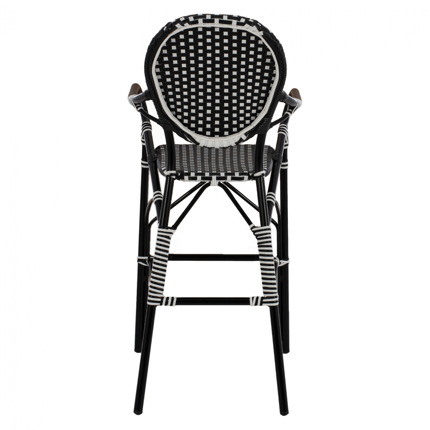 ΣΚΑΜΠΟ ΑΛΟΥΜΙΝΙΟΥ BAMBOO LOOK ΜΕ WICKER ΜΑΥΡΟ ΛΕΥΚΟ HM5794.02 56x60x126 εκ. 6