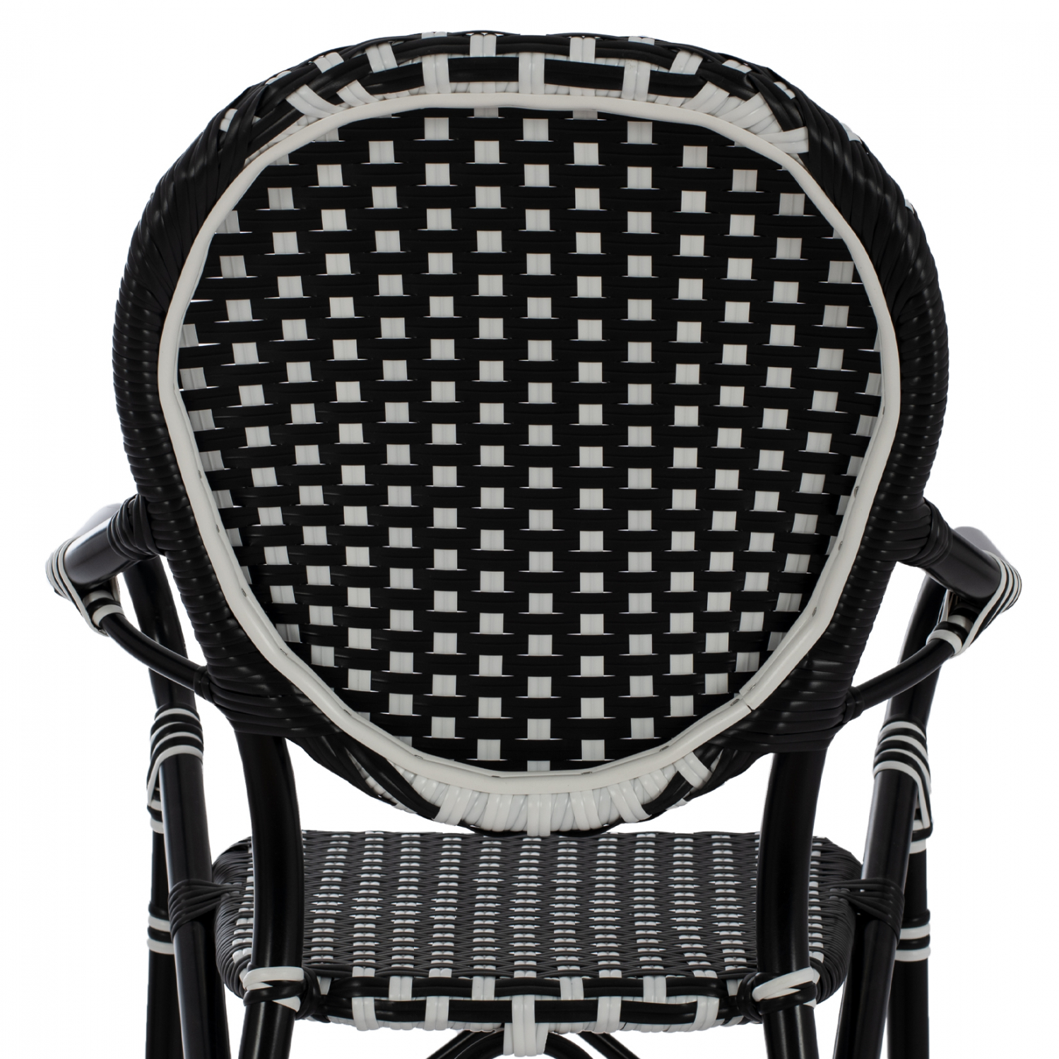 ΣΚΑΜΠΟ ΑΛΟΥΜΙΝΙΟΥ BAMBOO LOOK ΜΕ WICKER ΜΑΥΡΟ ΛΕΥΚΟ HM5794.02 56x60x126 εκ. 7