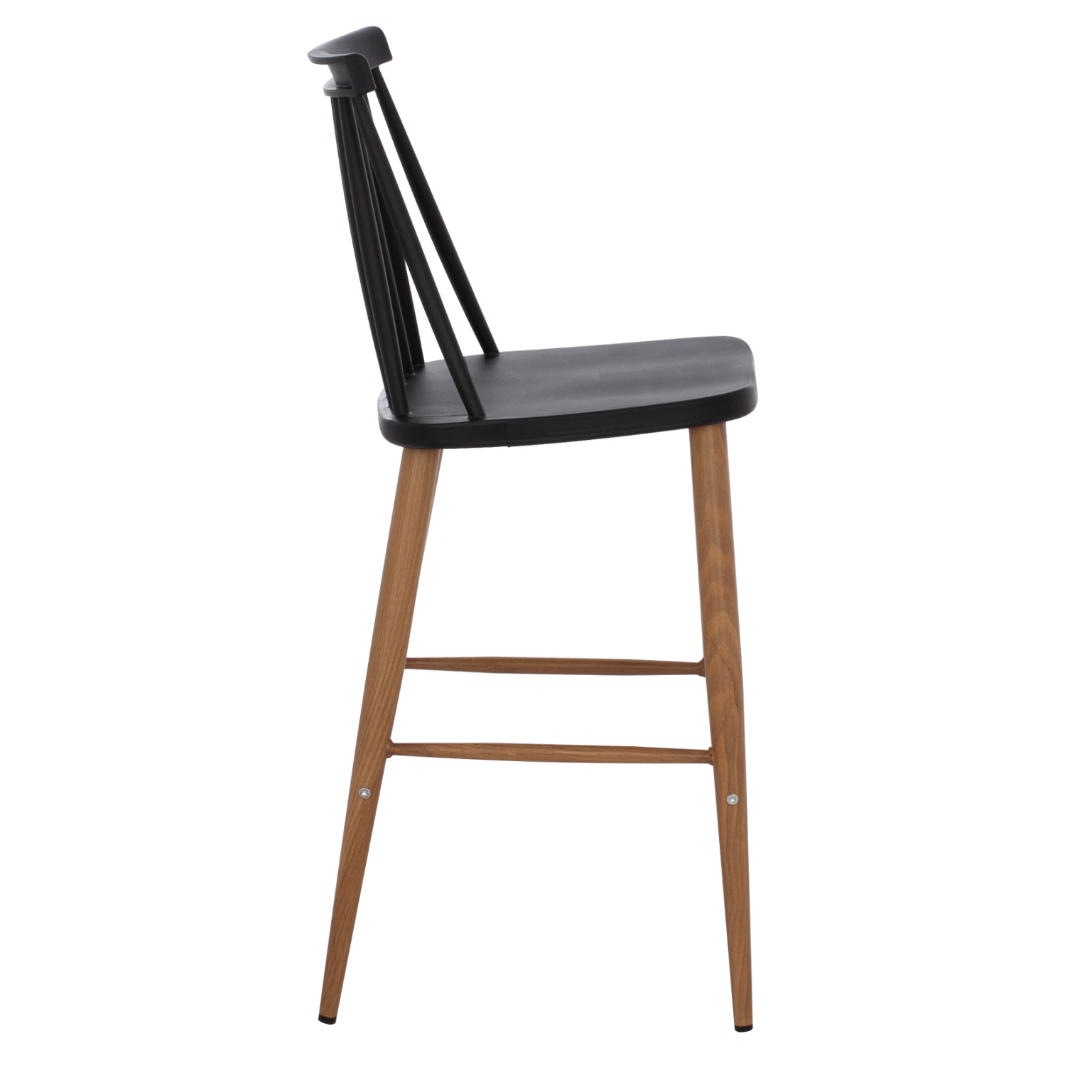 ΣΚΑΜΠΟ ΜΠΑΡ VANESSA ΜΑΥΡΟ ΜΕΣΑΙΟΥ ΥΨΟΥΣ HM9300.02  43x45x97Υεκ. 4
