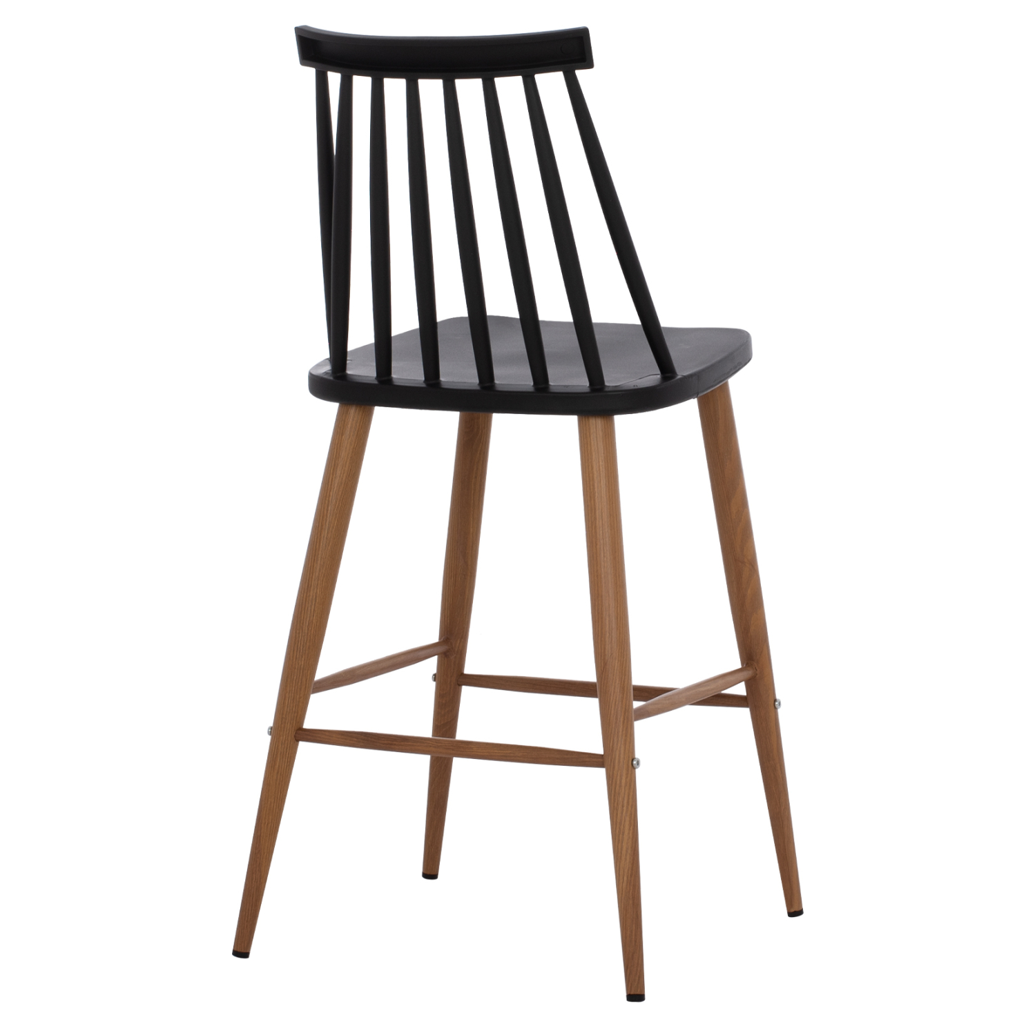 ΣΚΑΜΠΟ ΜΠΑΡ VANESSA ΜΑΥΡΟ ΜΕΣΑΙΟΥ ΥΨΟΥΣ HM9300.02  43x45x97Υεκ. 5