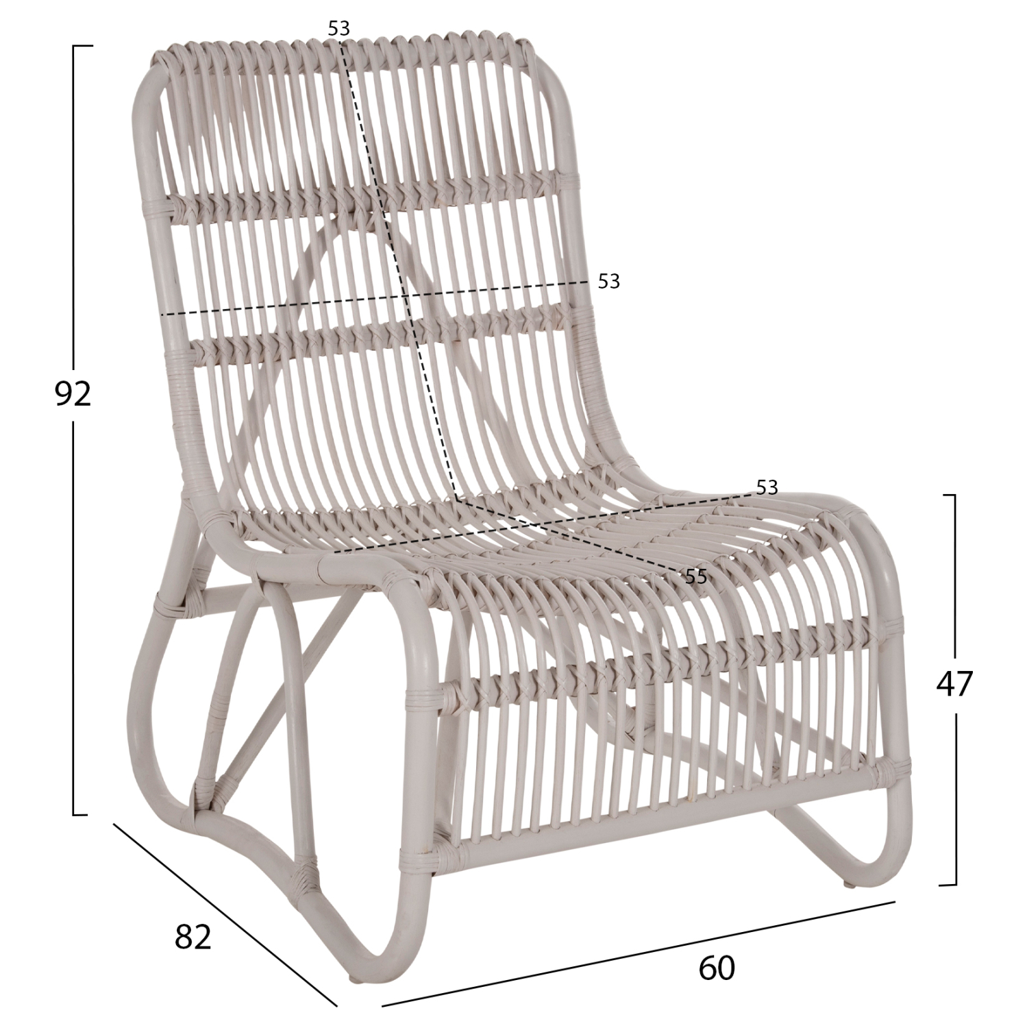 ΠΟΛΥΘΡΟΝΑ BRONNY ΕΞΩΤ.ΧΩΡΟΥ HM9644.02 RATTAN ΣΕ ΛΕΥΚΟ ΧΡΩΜΑ 60x82x92Υεκ. 2