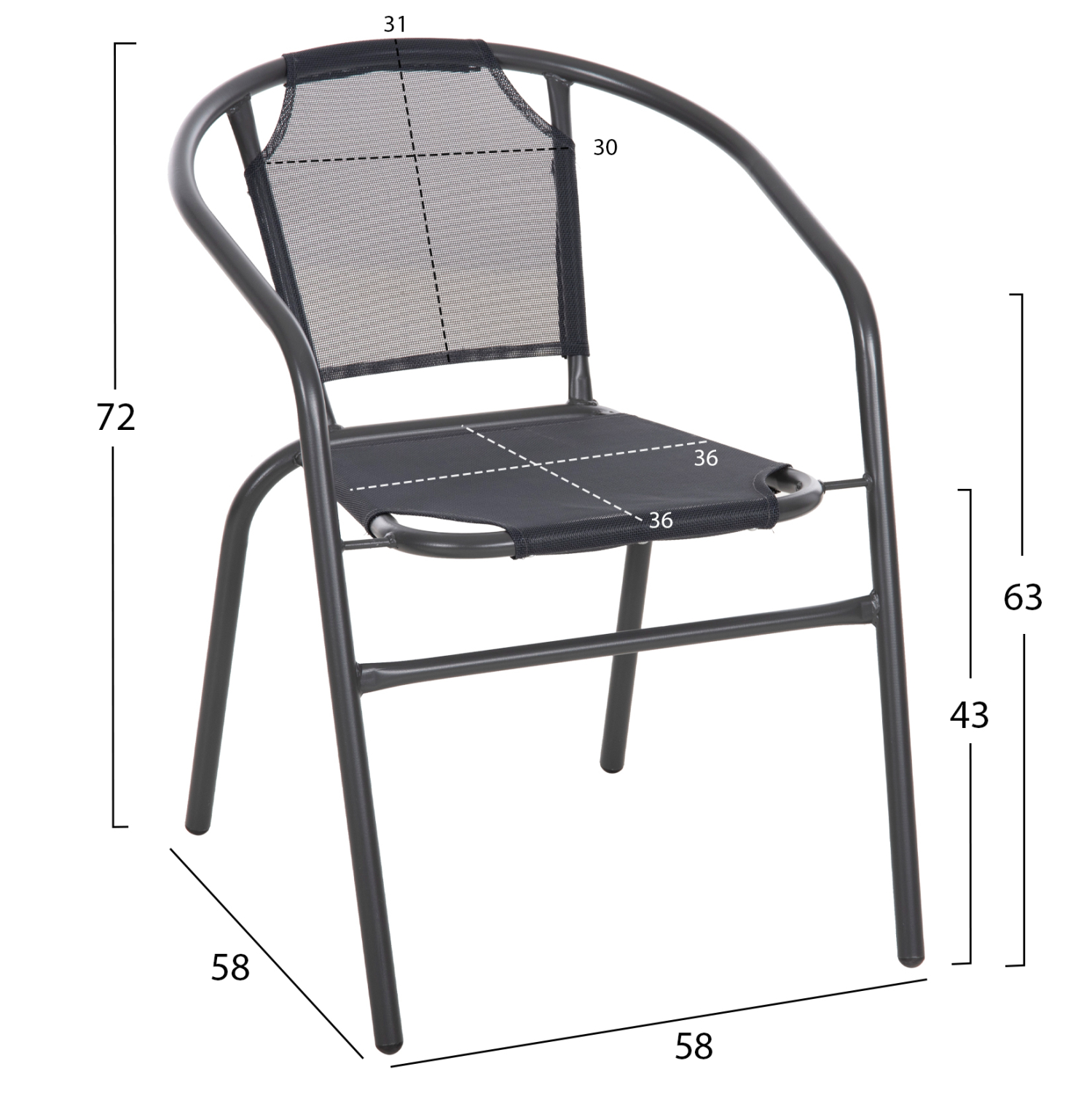ΠΟΛΥΘΡΟΝΑ ΕΞ.ΧΩΡΟΥ LEDAN HM5977.01 ΜΕΤΑΛΛO &amp; TEXTILENE ΓΚΡI 55x58x72Υεκ. 2