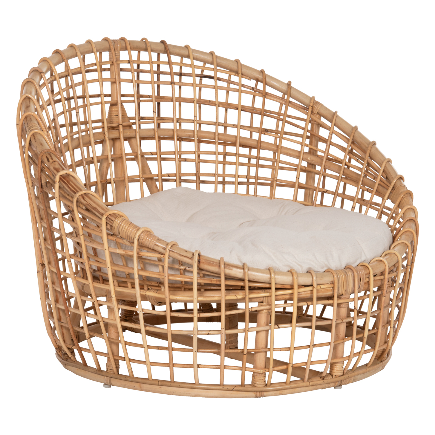 ΠΟΛΥΘΡΟΝΑ ENTO HM9814 RATTAN ΣΕ ΦΥΣΙΚΟ-ΜΠΕΖ ΜΑΞΙΛΑΡΙ 85x75x67Yεκ. 1