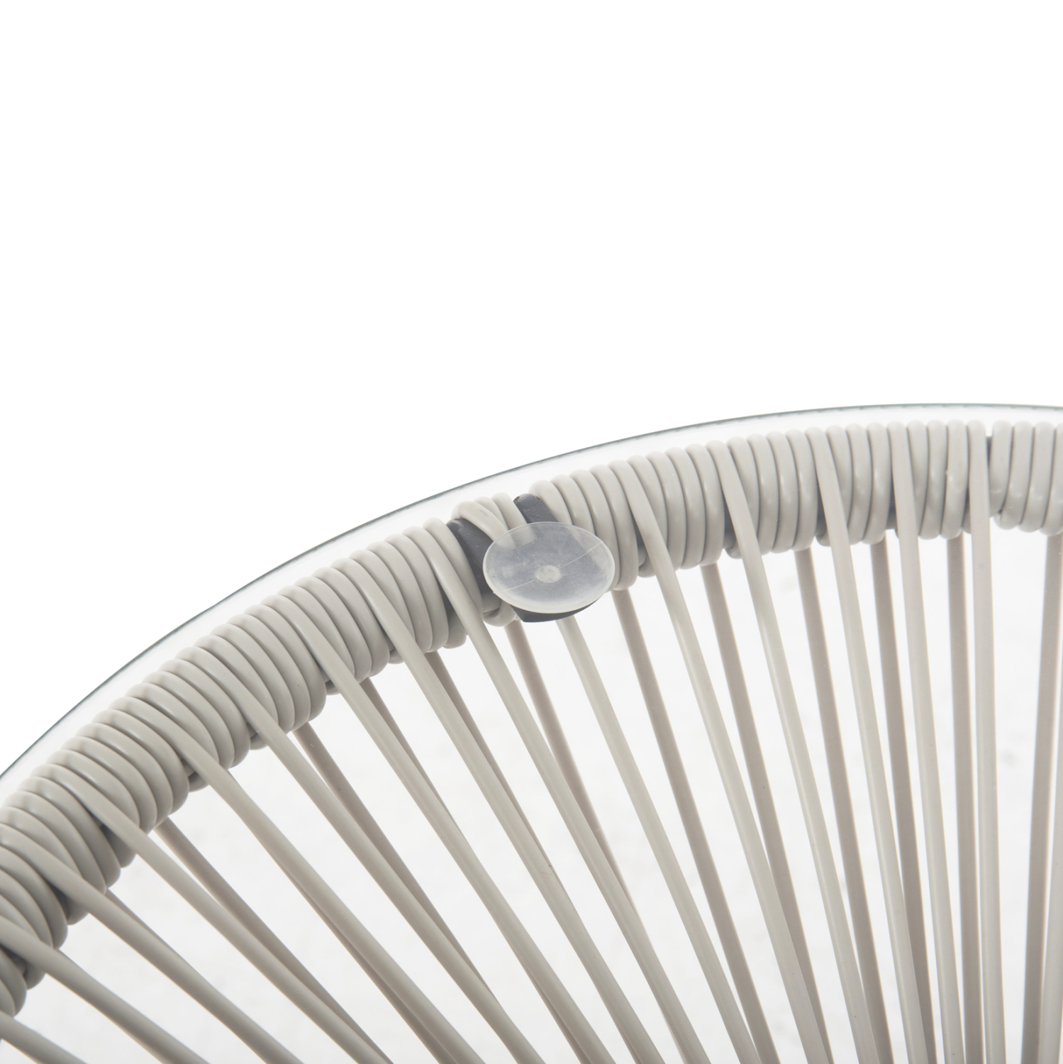 ΤΡΑΠΕΖΙ ΒΟΗΘΗΤΙΚΟ ALLEGRA HM5874.03 ΜΕΤΑΛΛΟ ΜΑΥΡΟ-ΣΥΝΘ. RATTAN ΜΠΕΖ Φ47x45Yεκ. 6