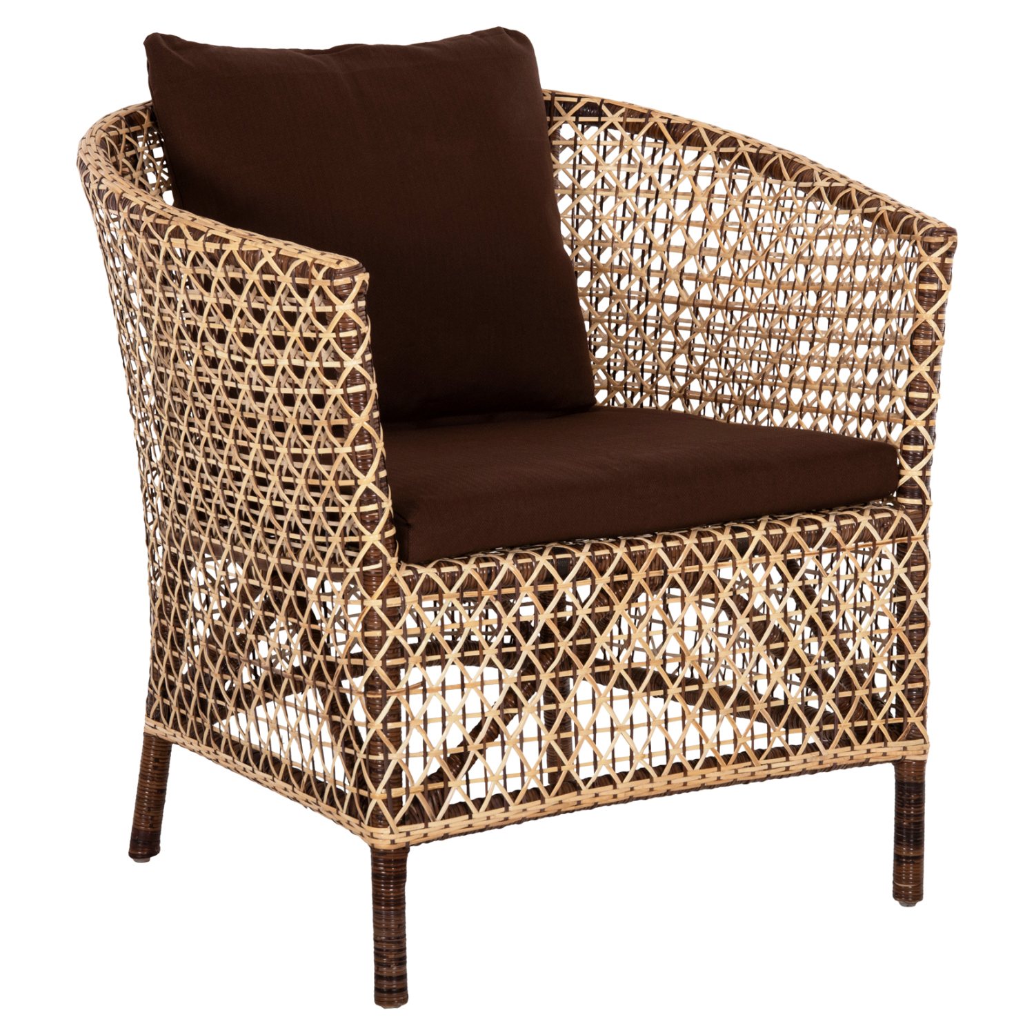 ΠΟΛΥΘΡΟΝΑ ΕΞΩΤ.ΧΩΡΟΥ HM6111 SILMAR-RATTAN ΚΑΦΕ ΚΑΙ ΦΥΣΙΚΟ-ΜΑΞΙΛΑΡΙΑ ΚΑΦΕ 82x76x85Υεκ 1