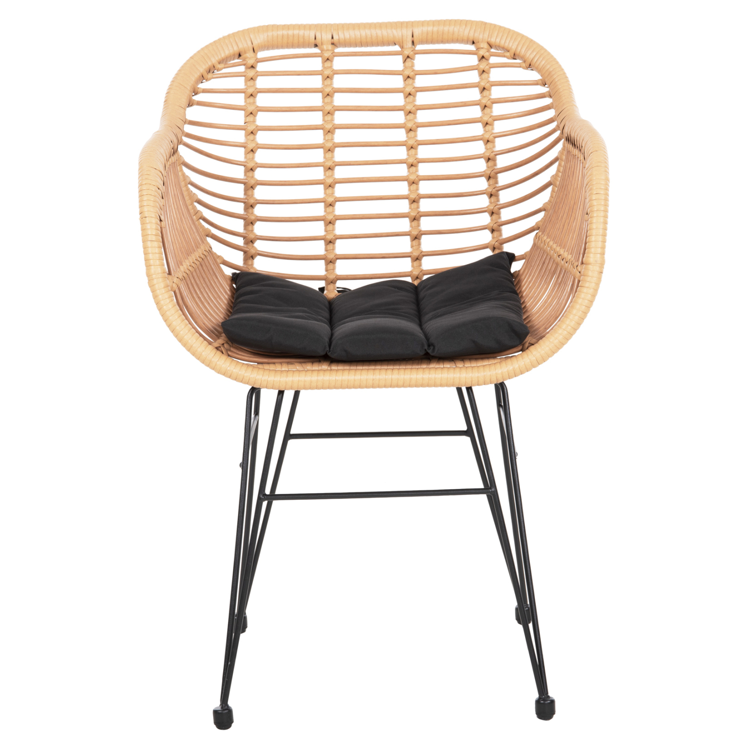ΠΟΛΥΘΡΟΝΑ ΜΕ ΜΑΞΙΛΑΡΙ ΜΕΤΑΛΛΙΚΗ ALLEGRA HM5450.31 ΜΕ WICKER ΜΠΕΖ 58x59x82Υ 3