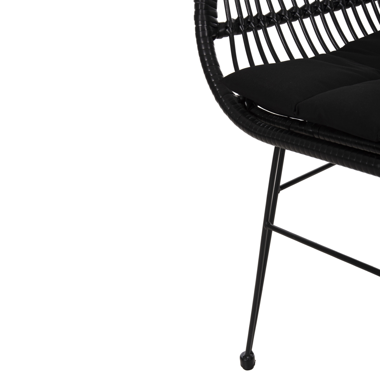 ΠΟΛΥΘΡΟΝΑ ΜΕ ΜΑΞΙΛΑΡΙ ΜΕΤΑΛΛΙΚΗ ALLEGRA HM5450.32 ΜΕ WICKER ΜΑΥΡΟ 58x59x82Υεκ. 10