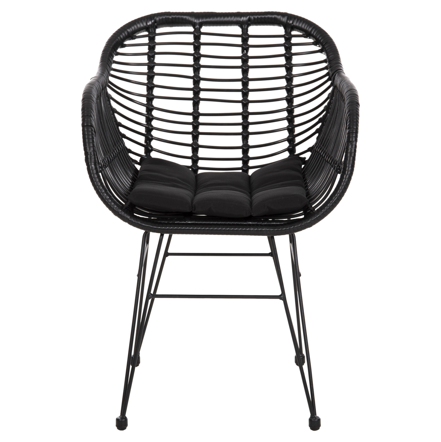 ΠΟΛΥΘΡΟΝΑ ΜΕ ΜΑΞΙΛΑΡΙ ΜΕΤΑΛΛΙΚΗ ALLEGRA HM5450.32 ΜΕ WICKER ΜΑΥΡΟ 58x59x82Υεκ. 3