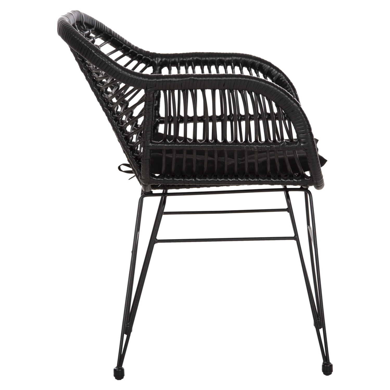 ΠΟΛΥΘΡΟΝΑ ΜΕ ΜΑΞΙΛΑΡΙ ΜΕΤΑΛΛΙΚΗ ALLEGRA HM5450.32 ΜΕ WICKER ΜΑΥΡΟ 58x59x82Υεκ. 4