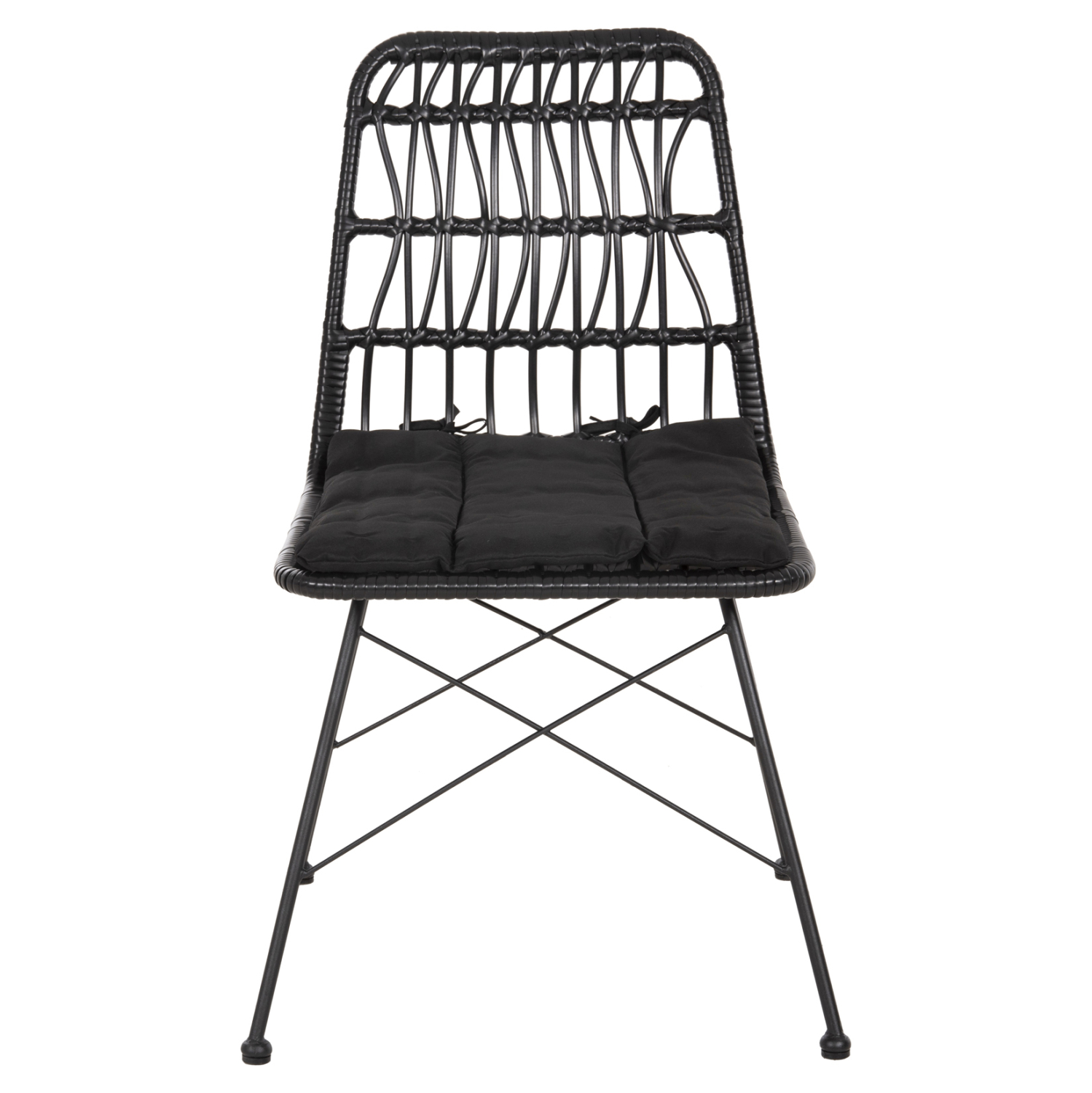 ΚΑΡΕΚΛΑ ΕΞ.ΧΩΡΟΥ ALLEGRA HM5453.12 ΜΕΤΑΛΛΟ-ΜΑΞΙΛΑΡΙ-WICKER ΜΑΥΡΟ 52x52x83,5Yεκ. 3