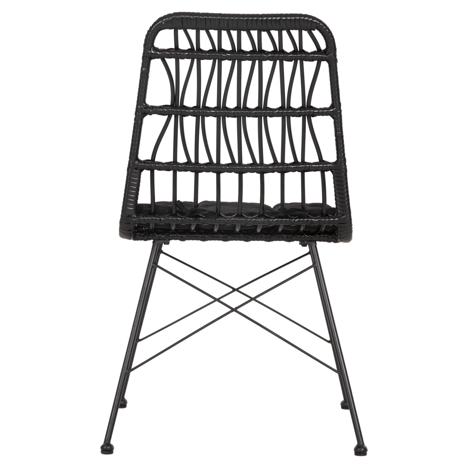 ΚΑΡΕΚΛΑ ΕΞ.ΧΩΡΟΥ ALLEGRA HM5453.12 ΜΕΤΑΛΛΟ-ΜΑΞΙΛΑΡΙ-WICKER ΜΑΥΡΟ 52x52x83,5Yεκ. 6