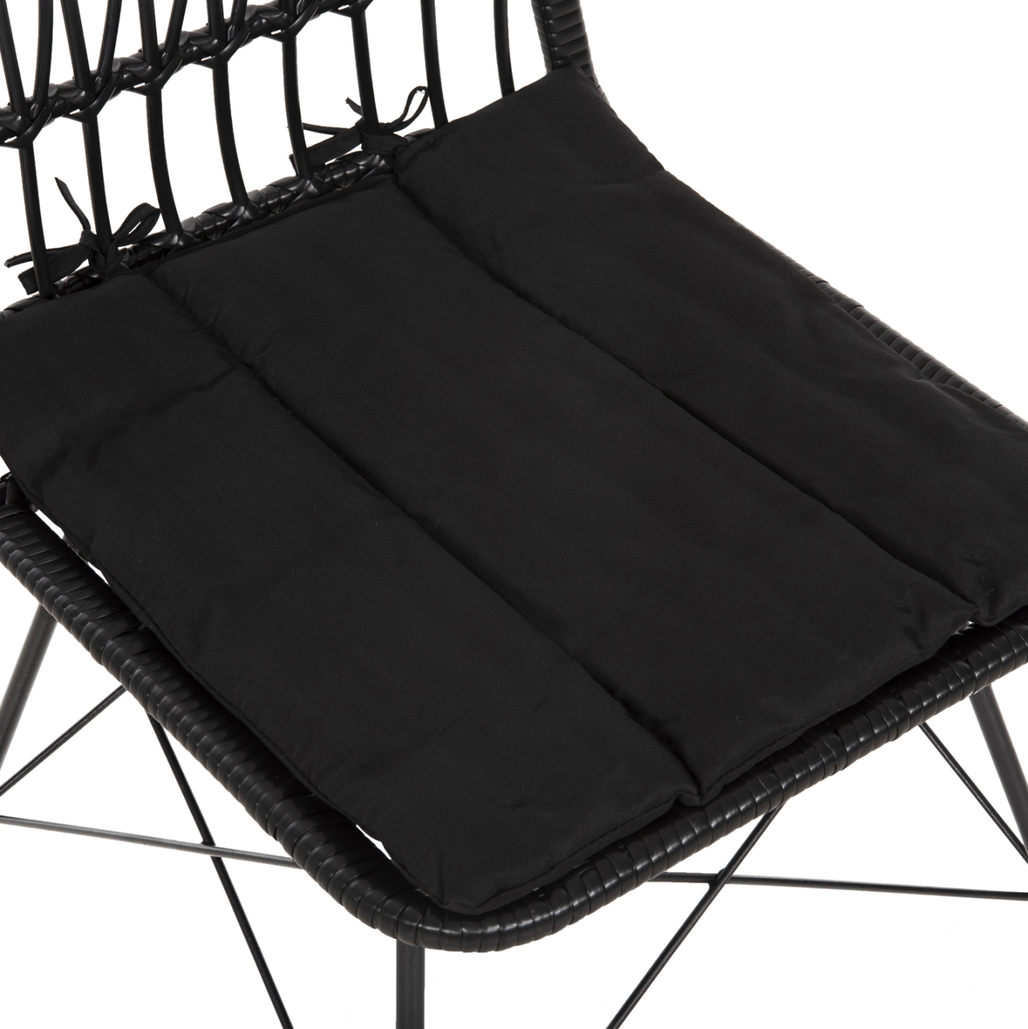 ΚΑΡΕΚΛΑ ΕΞ.ΧΩΡΟΥ ALLEGRA HM5453.12 ΜΕΤΑΛΛΟ-ΜΑΞΙΛΑΡΙ-WICKER ΜΑΥΡΟ 52x52x83,5Yεκ. 8