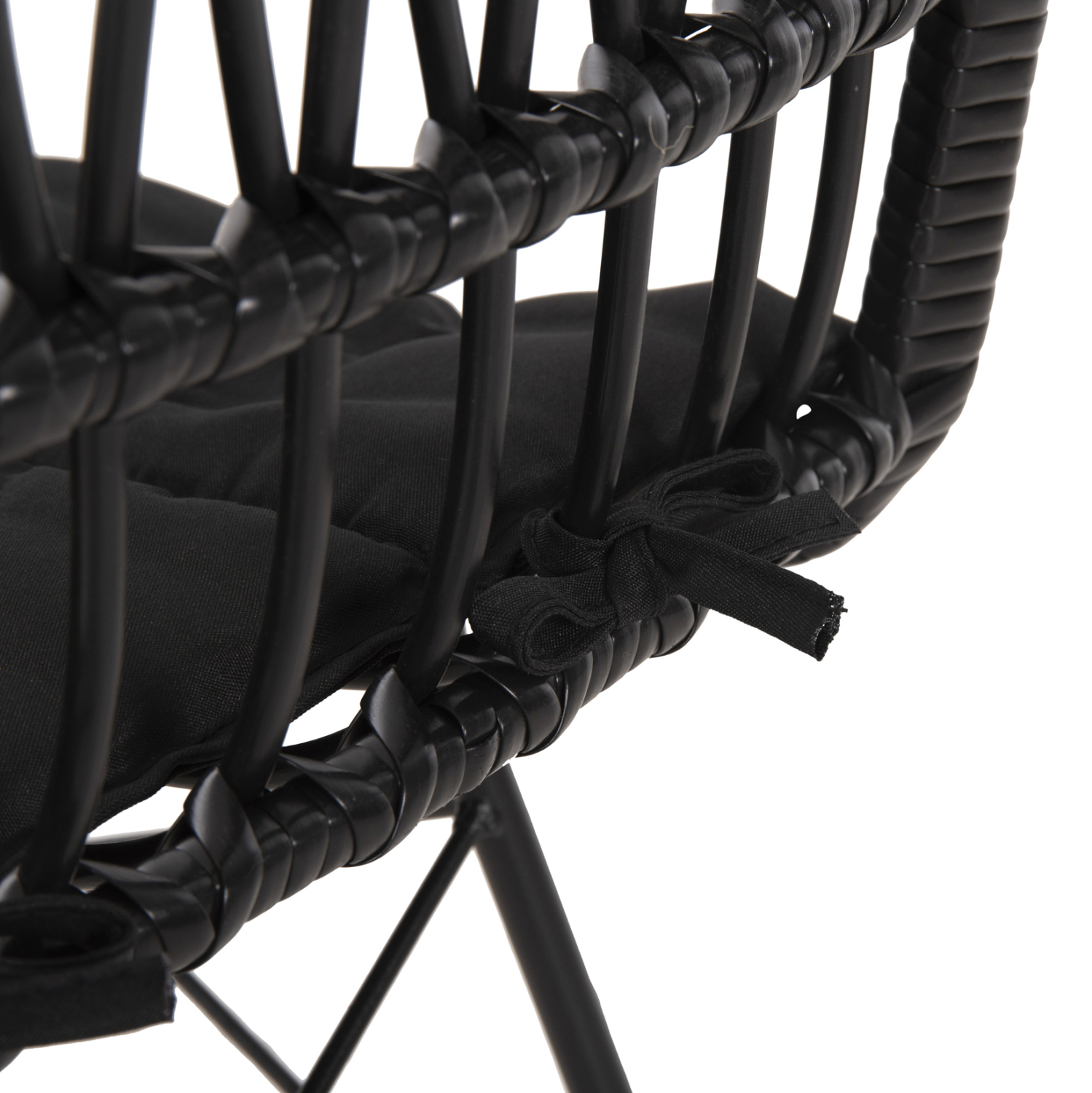 ΚΑΡΕΚΛΑ ΕΞ.ΧΩΡΟΥ ALLEGRA HM5453.12 ΜΕΤΑΛΛΟ-ΜΑΞΙΛΑΡΙ-WICKER ΜΑΥΡΟ 52x52x83,5Yεκ. 9
