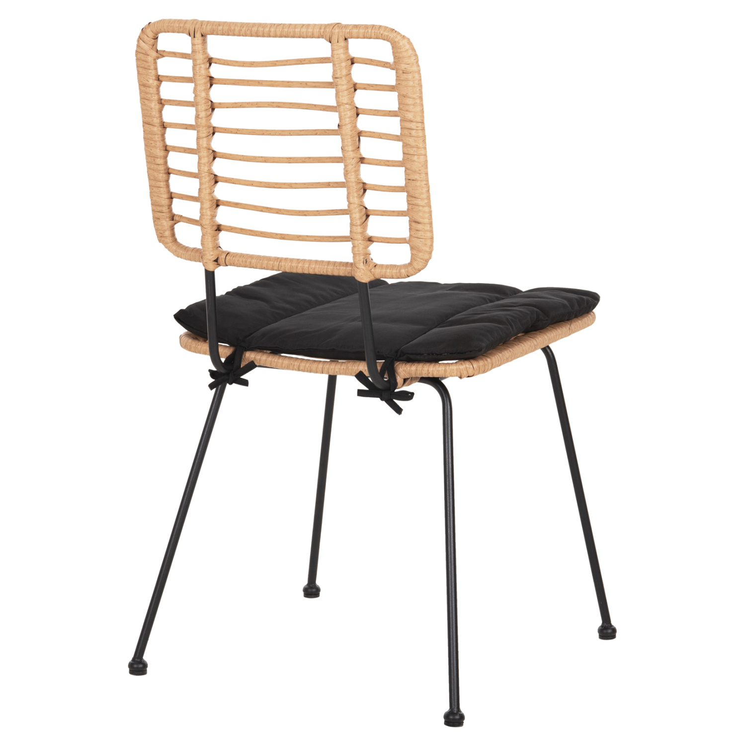 ΚΑΡΕΚΛΑ ΕΞ.ΧΩΡΟΥ ALLEGRA HM5454.11 ΜΕΤΑΛΛΟ&amp;ΜΑΞΙΛΑΡΙ ΜΑΥΡΟ-ΜΠΕΖ WICKER 50,5x49,5x88Υεκ 5