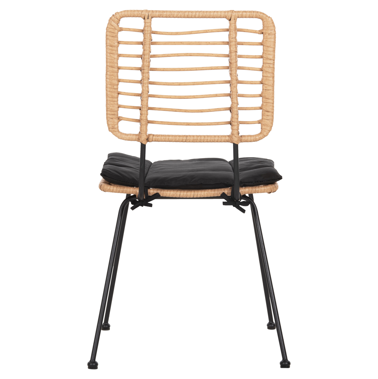 ΚΑΡΕΚΛΑ ΕΞ.ΧΩΡΟΥ ALLEGRA HM5454.11 ΜΕΤΑΛΛΟ&amp;ΜΑΞΙΛΑΡΙ ΜΑΥΡΟ-ΜΠΕΖ WICKER 50,5x49,5x88Υεκ 6