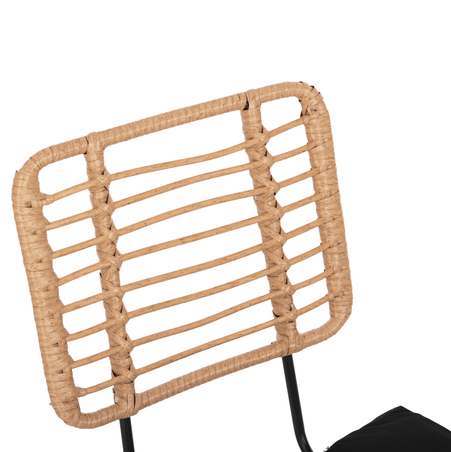 ΚΑΡΕΚΛΑ ΕΞ.ΧΩΡΟΥ ALLEGRA HM5454.11 ΜΕΤΑΛΛΟ&amp;ΜΑΞΙΛΑΡΙ ΜΑΥΡΟ-ΜΠΕΖ WICKER 50,5x49,5x88Υεκ 7