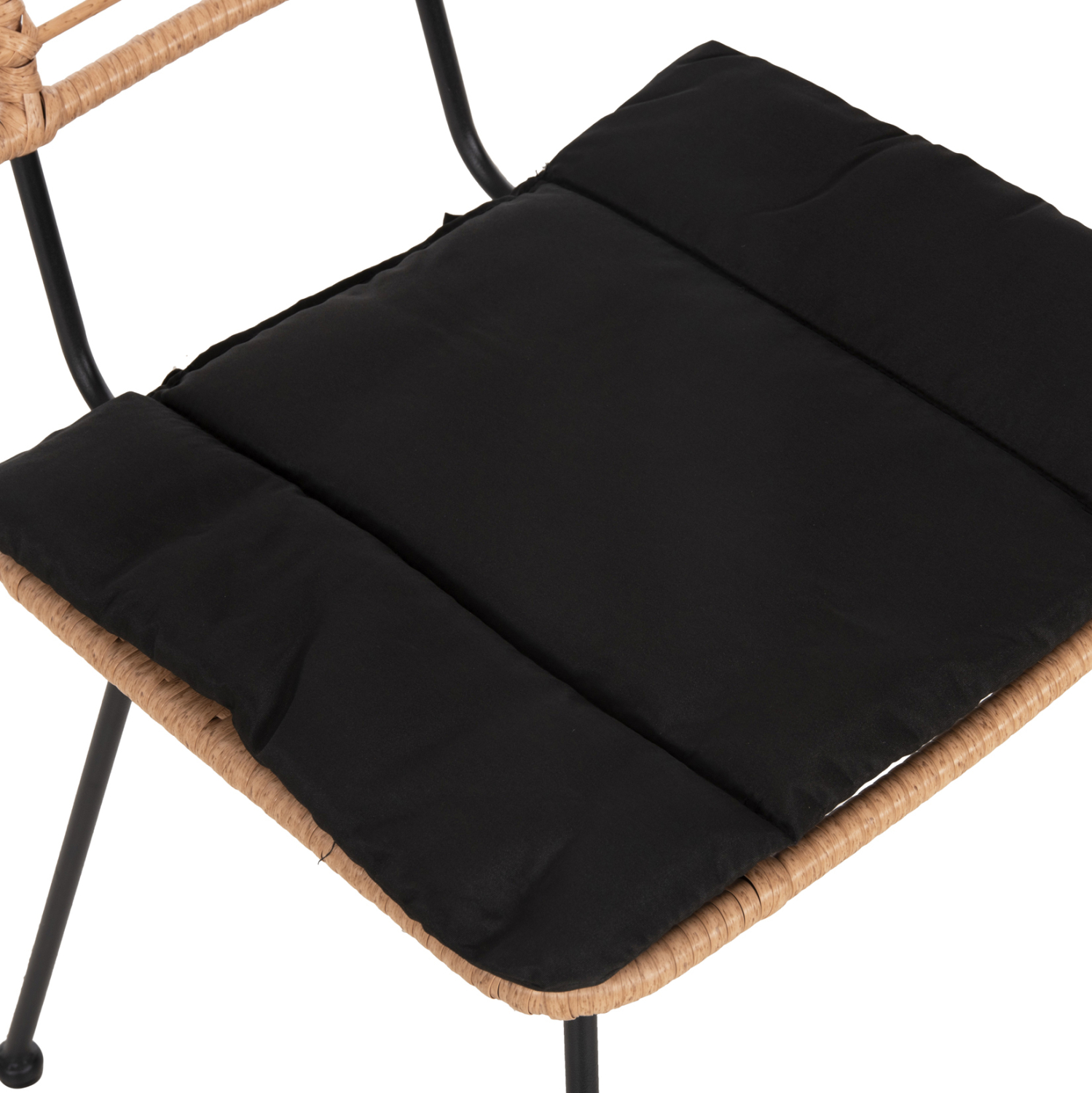 ΚΑΡΕΚΛΑ ΕΞ.ΧΩΡΟΥ ALLEGRA HM5454.11 ΜΕΤΑΛΛΟ&amp;ΜΑΞΙΛΑΡΙ ΜΑΥΡΟ-ΜΠΕΖ WICKER 50,5x49,5x88Υεκ 8