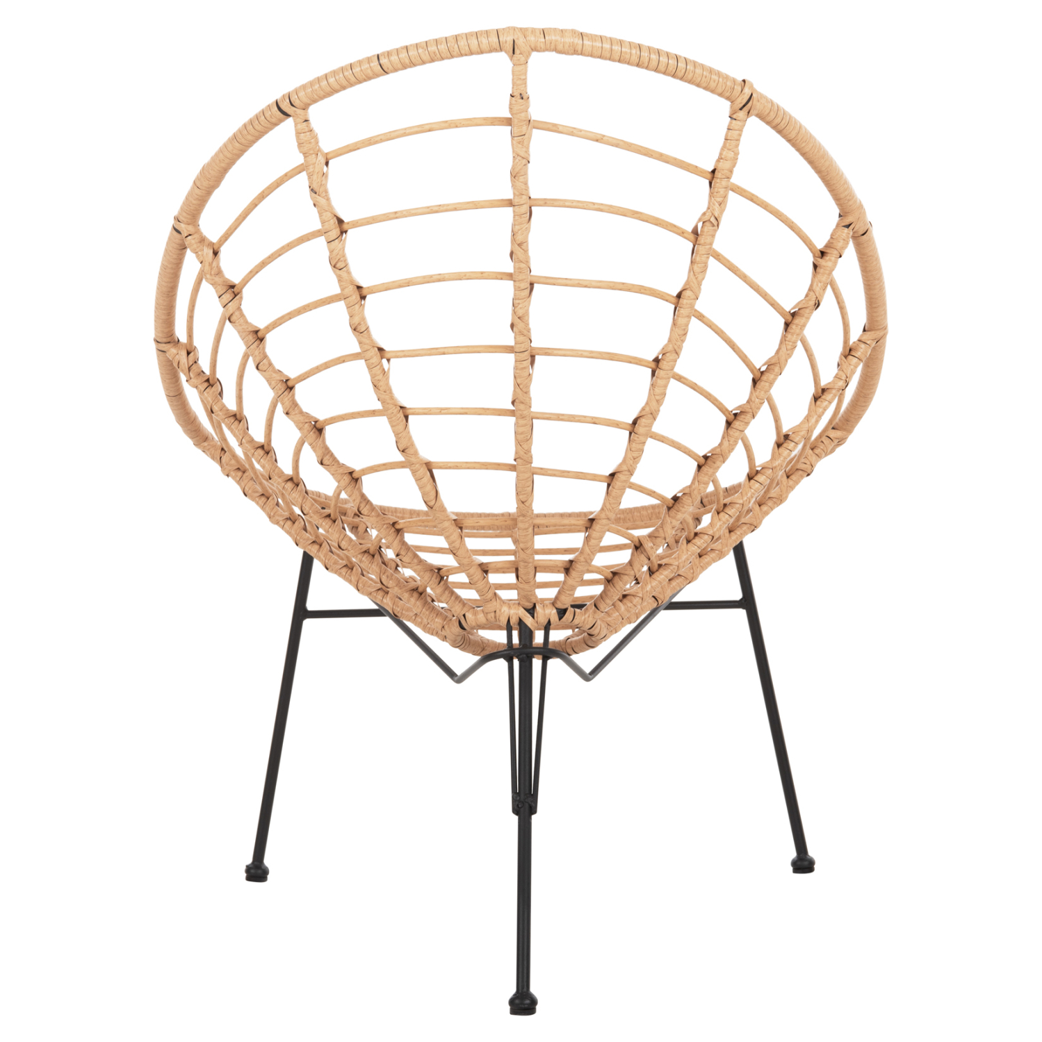 ΠΟΛΥΘΡΟΝΑ ΤΥΠΟΥ ΦΩΛΙΑ ΜΕΤΑΛΛΙΚΗ ALLEGRA HM5458.11 ΜΕ WICKER ΜΠΕΖ 73x78x88Υεκ. 6