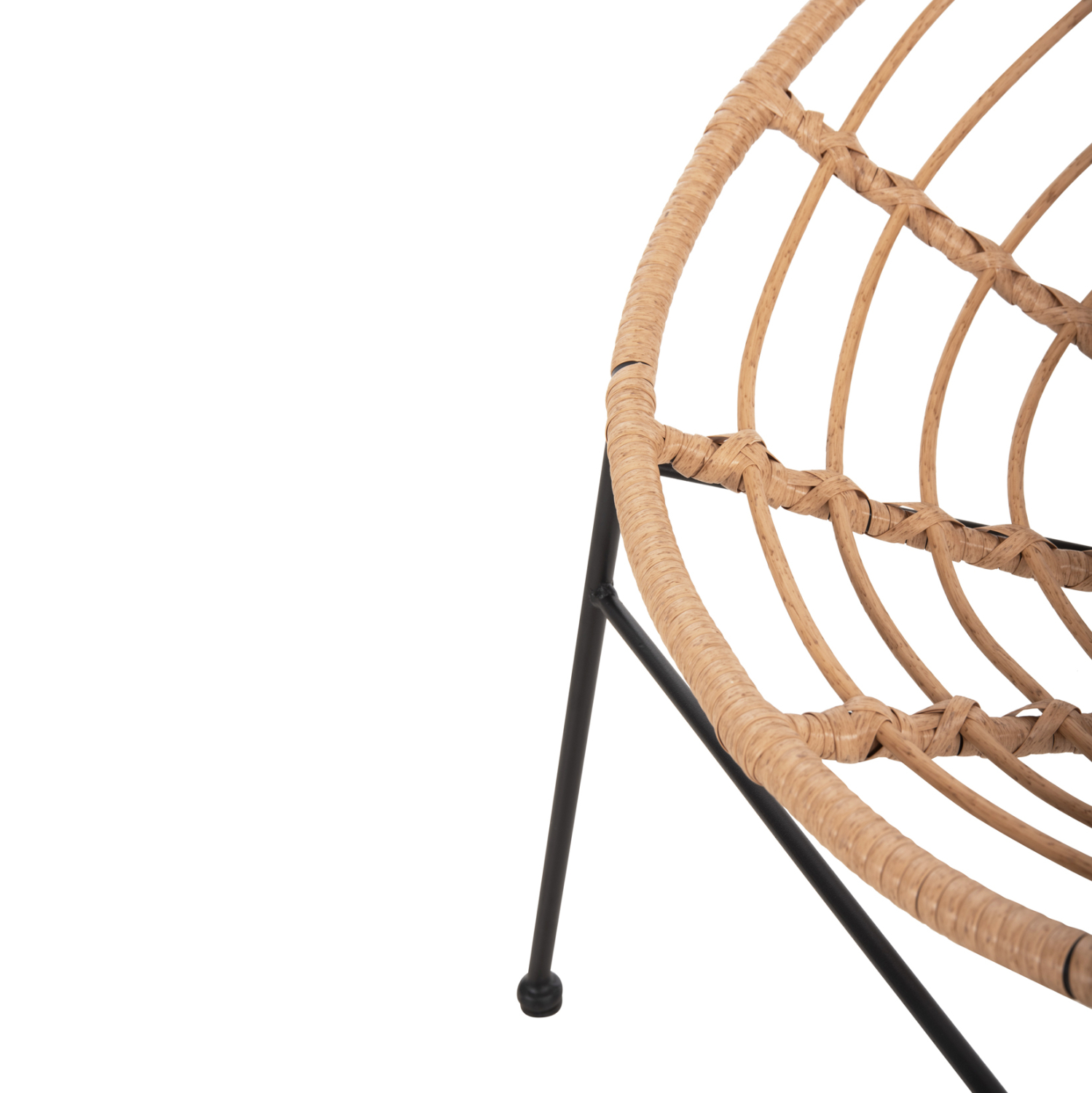 ΠΟΛΥΘΡΟΝΑ ΤΥΠΟΥ ΦΩΛΙΑ ΜΕΤΑΛΛΙΚΗ ALLEGRA HM5458.11 ΜΕ WICKER ΜΠΕΖ 73x78x88Υεκ. 9