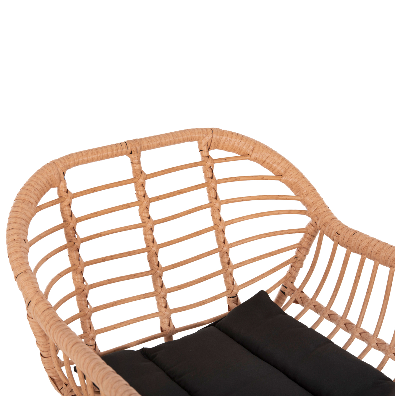 ΣΚΑΜΠΟ ΜΠΑΡ ΨΗΛΟ ALLEGRA HM5640.11 ΜΠΕΖ P.E. RATTAN-ΜΑΥΡΟ ΜΕΤΑΛΛΟ 54x55x108Υεκ. 7