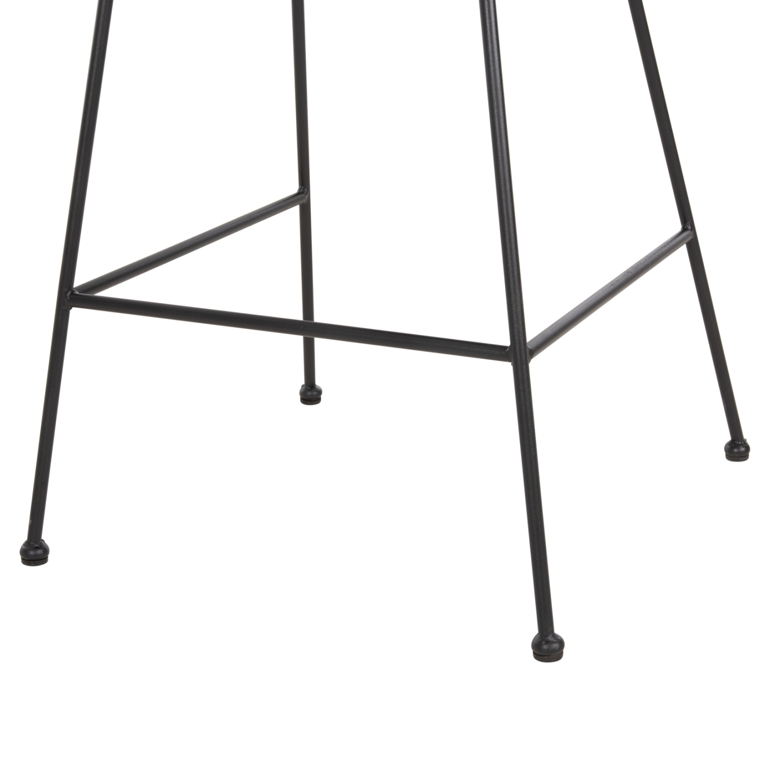 ΣΚΑΜΠΟ ΜΕΣ.ΥΨΟΥΣ ALLEGRA HM5644.11 ΜΕΤΑΛΛΟ&amp;ΜΑΞΙΛΑΡΙ ΜΑΥΡΟ-WICKER ΜΠΕΖ 53x56x107Υεκ. 9