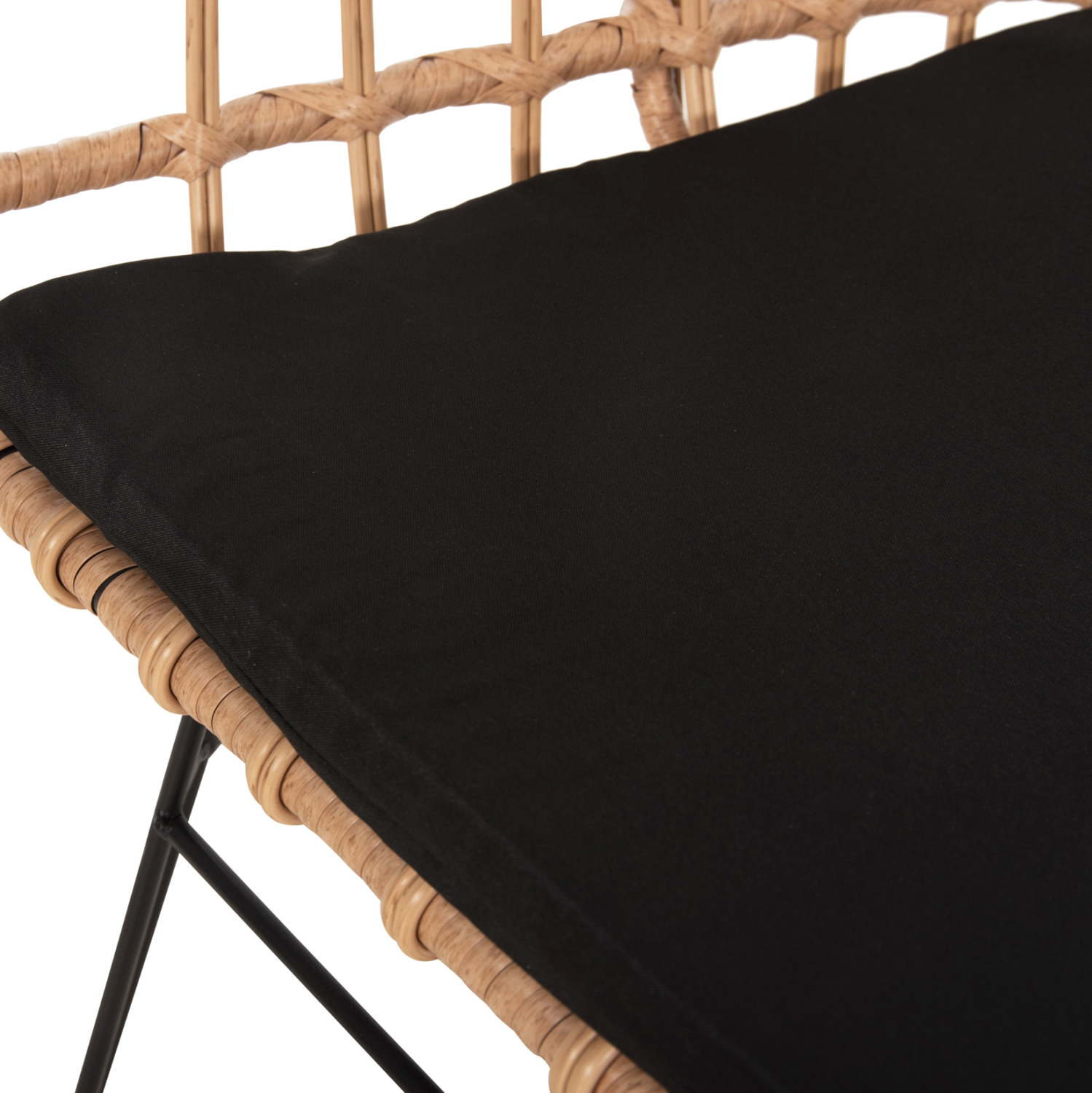 ΠΑΓΚΑΚΙ ΔΙΘΕΣΙΟ ALLEGRA HM5692.11 P.E.RATTAN ΜΠΕΖ-ΜΑΥΡΟΣ ΜΕΤΑΛ.ΣΚΕΛΕΤΟΣ 125x60x77Υεκ 9