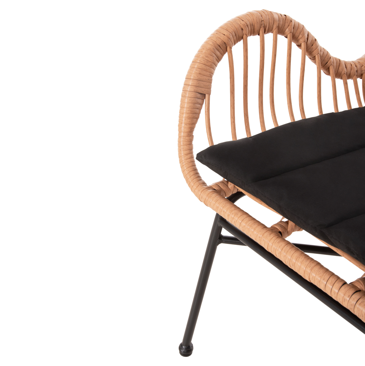 ΠΟΛΥΘΡΟΝΑ ΣΤΥΛ ΜΠΕΡΖΕΡΑΣ ALLEGRA HM5704.11 P.E.RATTAN ΜΠΕΖ-ΜΑΥΡΟ ΜΕΤΑΛΛΟ 66x59x90Υεκ. 10