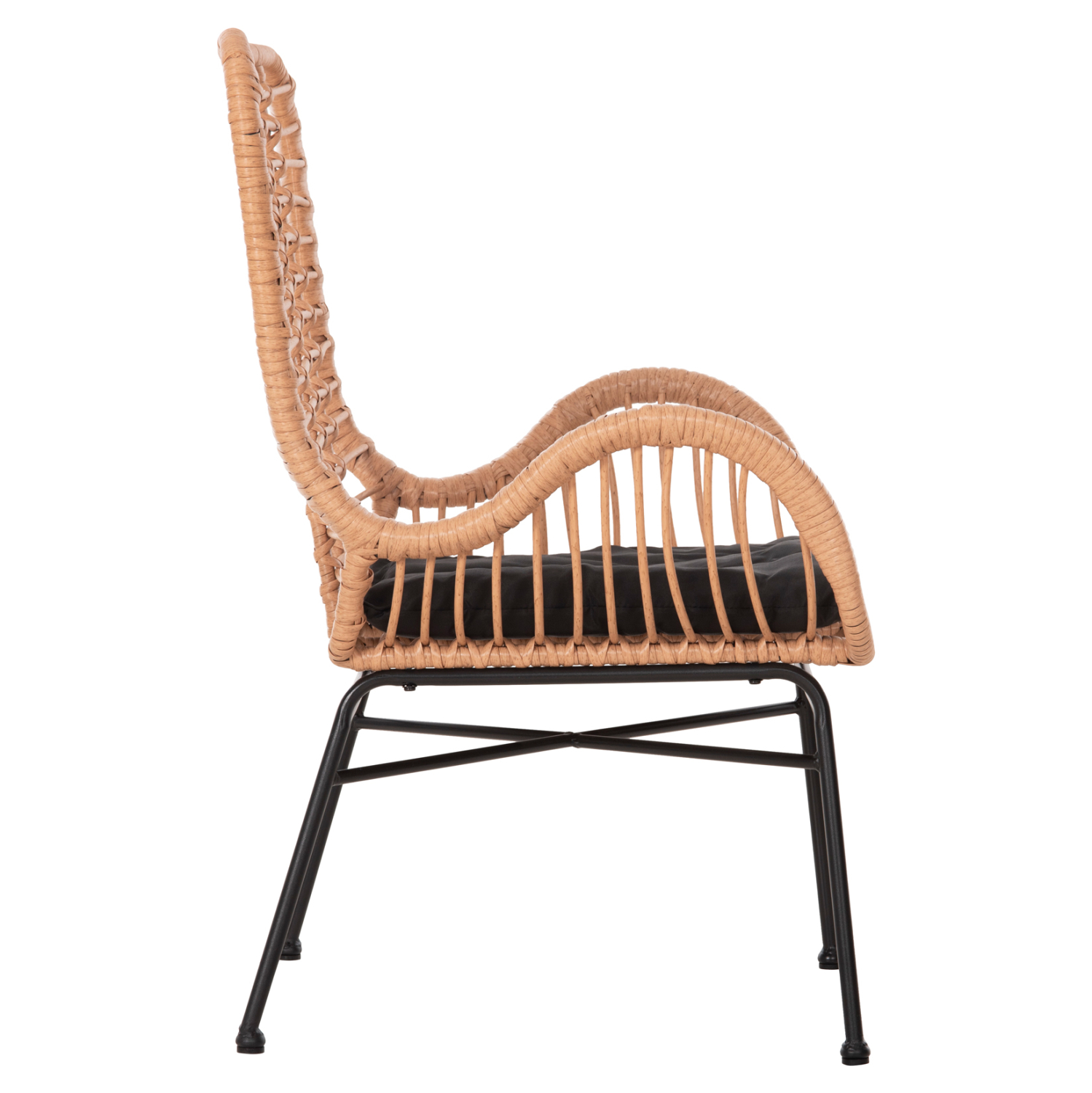 ΠΟΛΥΘΡΟΝΑ ΣΤΥΛ ΜΠΕΡΖΕΡΑΣ ALLEGRA HM5704.11 P.E.RATTAN ΜΠΕΖ-ΜΑΥΡΟ ΜΕΤΑΛΛΟ 66x59x90Υεκ. 4