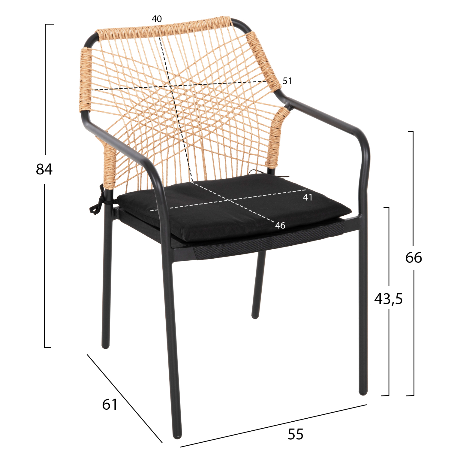 ΠΟΛΥΘΡΟΝΑ ΑΛΟΥΜΙΝΙΟΥ TROTTER HM5865.11 ΣΚΟΥΡΟΣ ΓΚΡΙ ΣΚΕΛΕΤΟΣ ΜΕ WICKER ΜΠΕΖ &amp; ΜΑΥΡΟ ΜΑΞΙΛΑΡΙ 2
