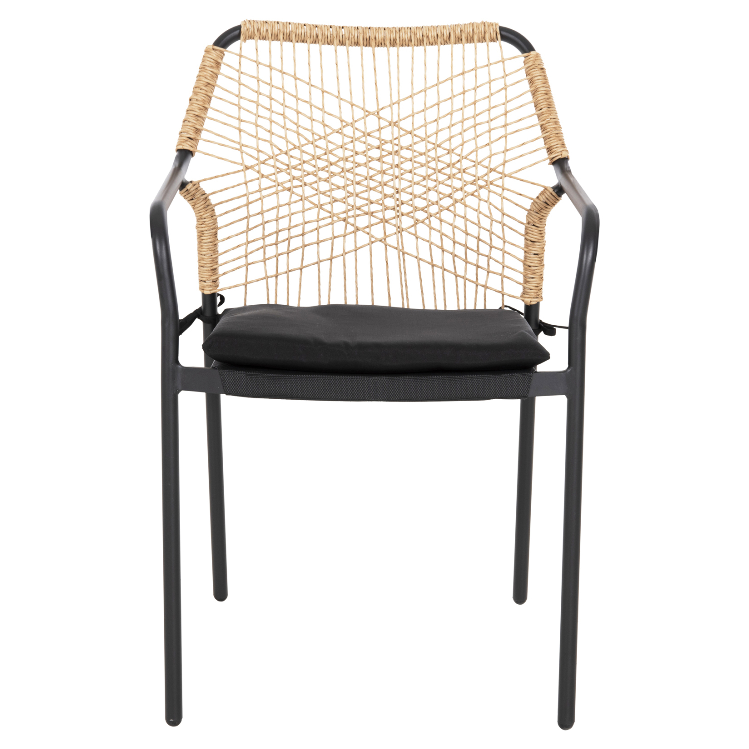 ΠΟΛΥΘΡΟΝΑ ΑΛΟΥΜΙΝΙΟΥ TROTTER HM5865.11 ΣΚΟΥΡΟΣ ΓΚΡΙ ΣΚΕΛΕΤΟΣ ΜΕ WICKER ΜΠΕΖ &amp; ΜΑΥΡΟ ΜΑΞΙΛΑΡΙ 3