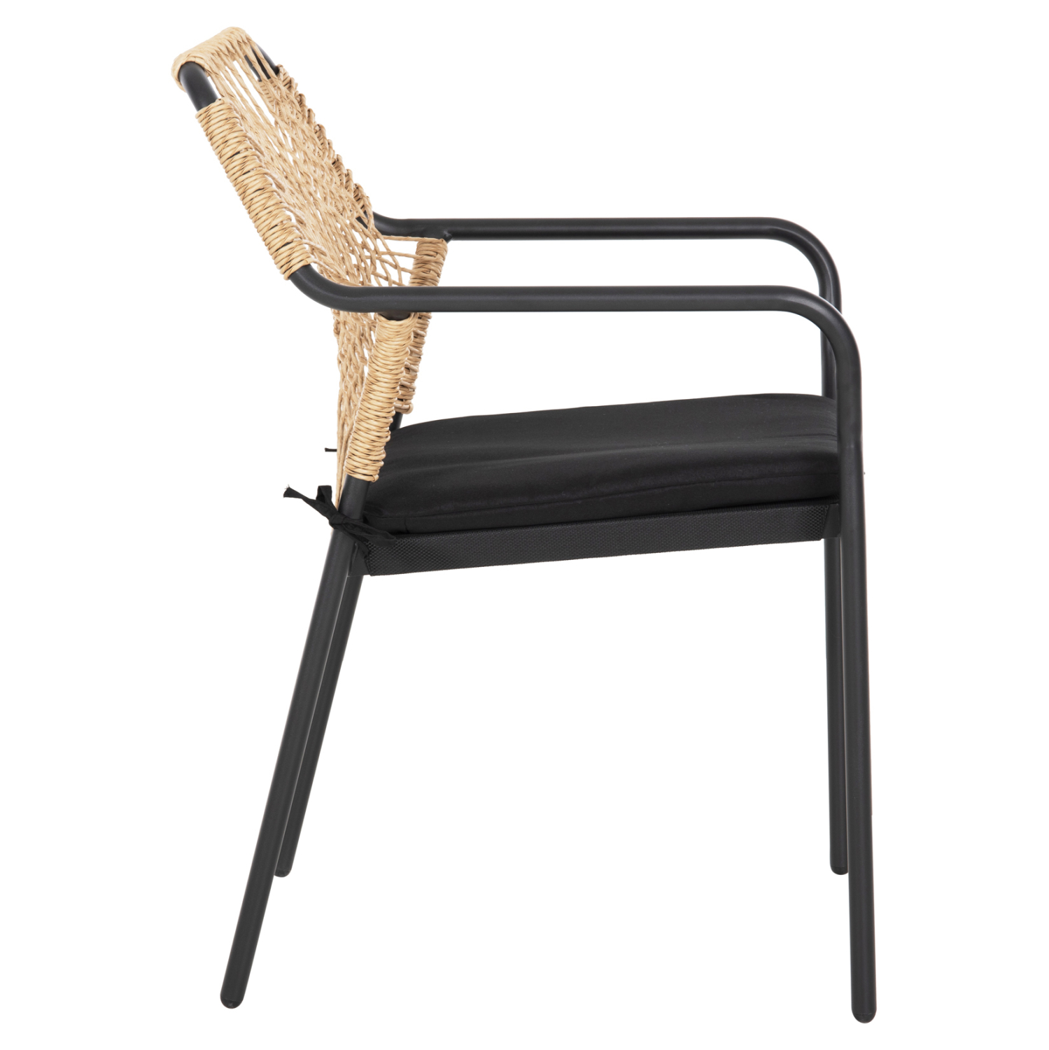 ΠΟΛΥΘΡΟΝΑ ΑΛΟΥΜΙΝΙΟΥ TROTTER HM5865.11 ΣΚΟΥΡΟΣ ΓΚΡΙ ΣΚΕΛΕΤΟΣ ΜΕ WICKER ΜΠΕΖ &amp; ΜΑΥΡΟ ΜΑΞΙΛΑΡΙ 4