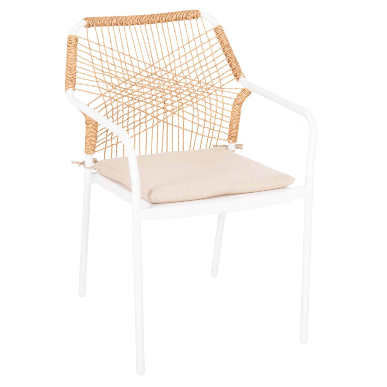ΠΟΛΥΘΡΟΝΑ ΑΛΟΥΜΙΝΙΟΥ TROTTER HM5865.12 ΛΕΥΚΟΣ ΣΚΕΛΕΤΟΣ ΜΕ WICKER ΜΠΕΖ &amp; ΕΚΡΟΥ ΜΑΞΙΛΑΡΙ 1