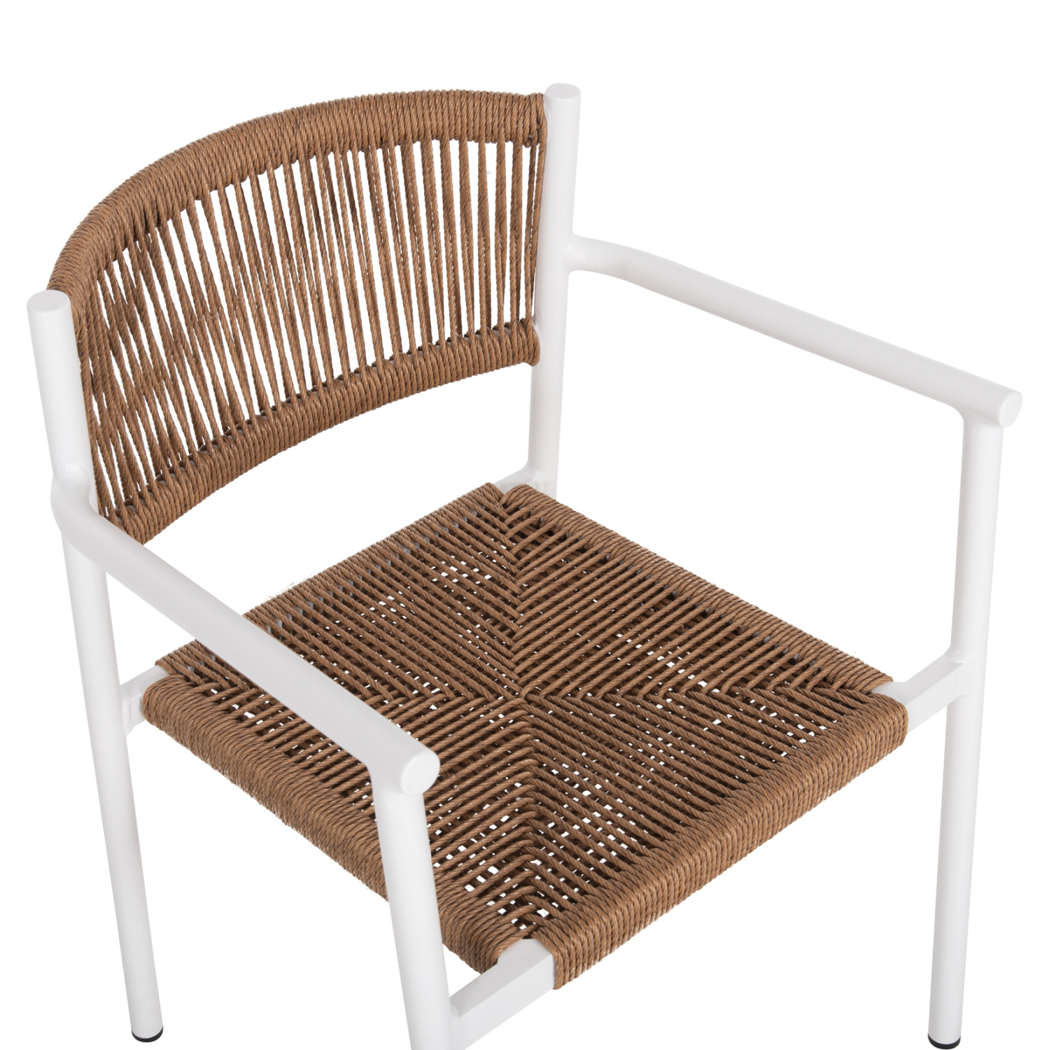 ΠΟΛΥΘΡΟΝΑ ΑΛΟΥΜΙΝΙΟΥ STER HM5786.11 ΛΕΥΚΗ-ΣΥΝΘ.RATTAN ΜΠΕΖ 55,5x53x78Υεκ. 7
