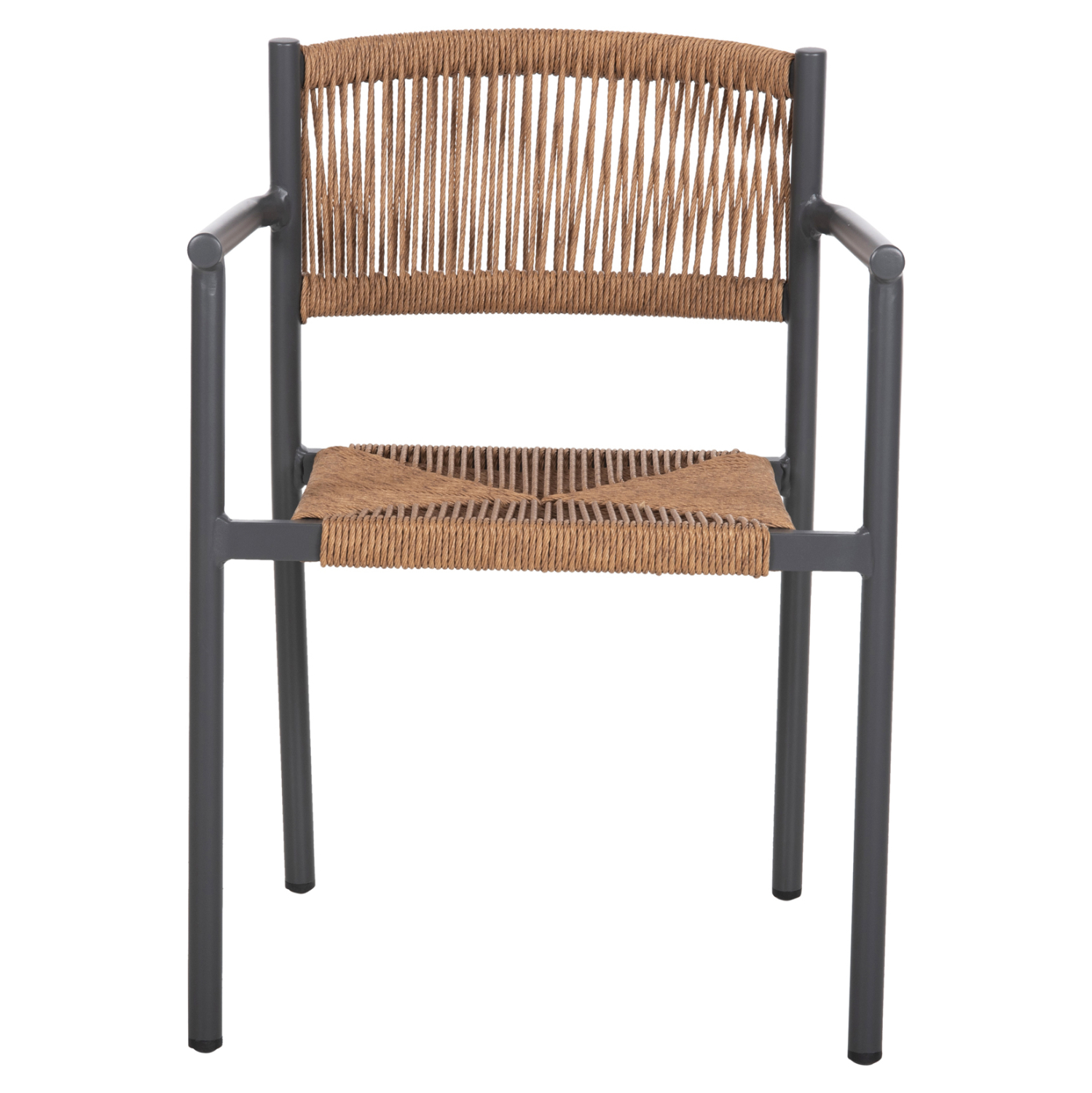 ΠΟΛΥΘΡΟΝΑ ΑΛΟΥΜΙΝΙΟΥ STER HM5786.12 ΑΝΘΡΑΚΙ-ΣΥΝΘ.RATTAN ΜΠΕΖ 55,5x53x78Υεκ. 3