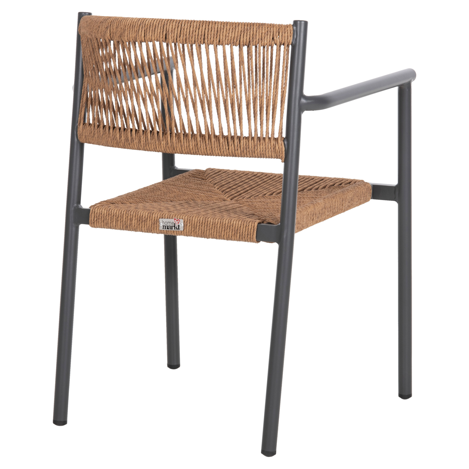 ΠΟΛΥΘΡΟΝΑ ΑΛΟΥΜΙΝΙΟΥ STER HM5786.12 ΑΝΘΡΑΚΙ-ΣΥΝΘ.RATTAN ΜΠΕΖ 55,5x53x78Υεκ. 5