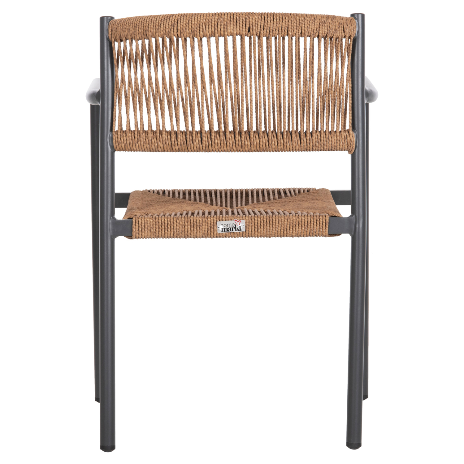 ΠΟΛΥΘΡΟΝΑ ΑΛΟΥΜΙΝΙΟΥ STER HM5786.12 ΑΝΘΡΑΚΙ-ΣΥΝΘ.RATTAN ΜΠΕΖ 55,5x53x78Υεκ. 6