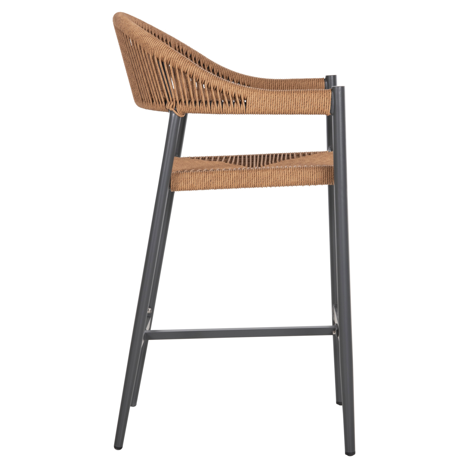 ΣΚΑΜΠΟ BAR ΑΛΟΥΜΙΝΙΟΥ GREGG HM5788.12 ΑΝΘΡΑΚΙ-ΜΠΕΖ ΤΗΣ ΑΜΜΟΥ ΣΥΝΘ.RATTAN 54x57x106Υεκ 4