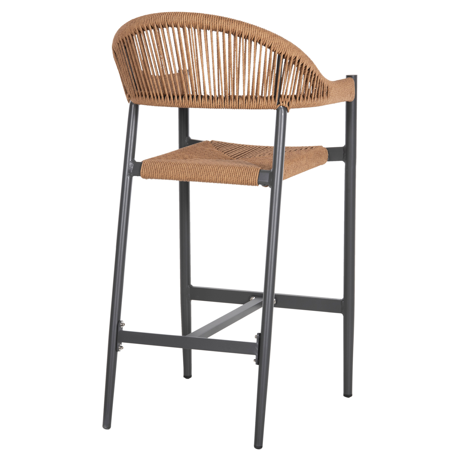 ΣΚΑΜΠΟ BAR ΑΛΟΥΜΙΝΙΟΥ GREGG HM5788.12 ΑΝΘΡΑΚΙ-ΜΠΕΖ ΤΗΣ ΑΜΜΟΥ ΣΥΝΘ.RATTAN 54x57x106Υεκ 5