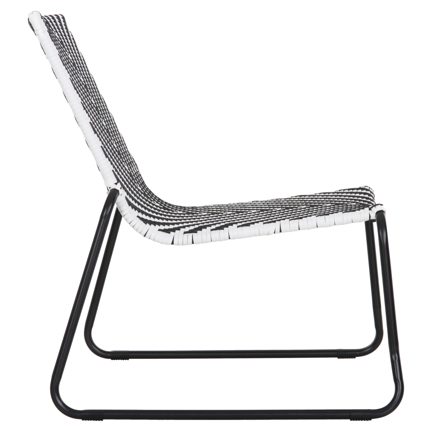 ΜΕΤΑΛΛΙΚΗ ΚΑΡΕΚΛΑ PONY HM6082 ΜΑΥΡΟ &amp; ΑΣΠΡΟ ΣΥΝΘ.RATTAN 66x68x75Υεκ. 4
