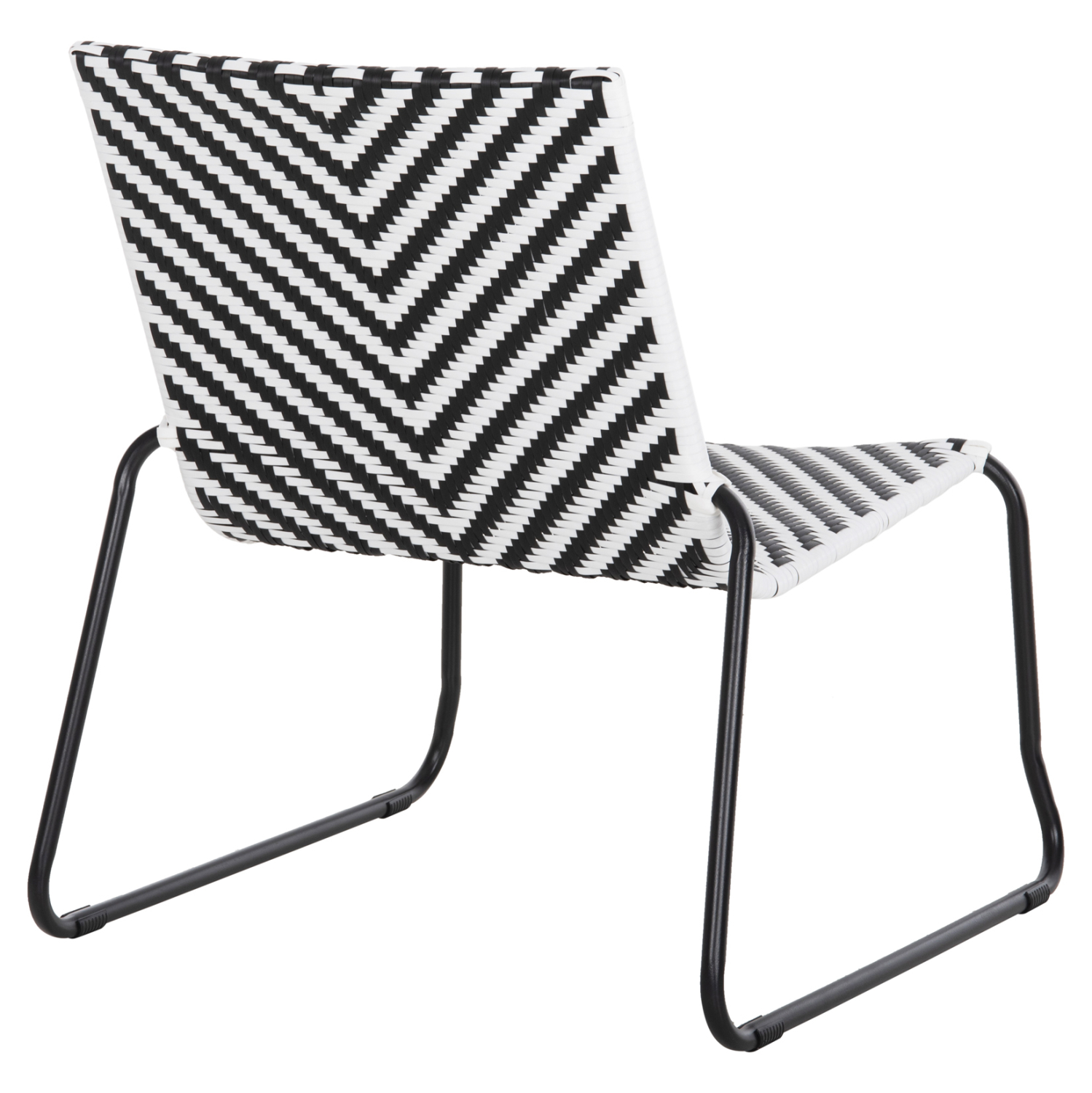 ΜΕΤΑΛΛΙΚΗ ΚΑΡΕΚΛΑ PONY HM6082 ΜΑΥΡΟ &amp; ΑΣΠΡΟ ΣΥΝΘ.RATTAN 66x68x75Υεκ. 5