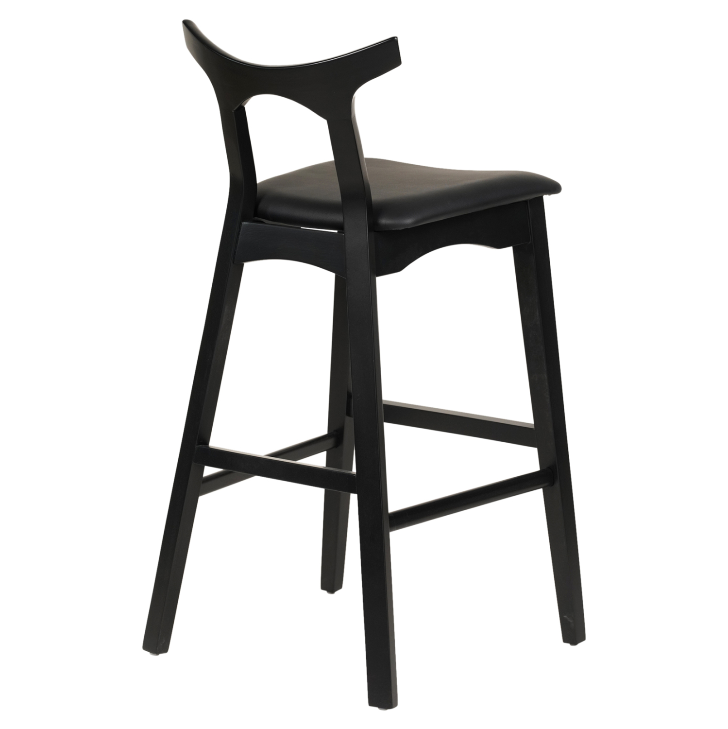 ΣΚΑΜΠΟ ΜΠΑΡ USOPP HM9951.02 RUBBERWOOD &amp; PU ΣΕ ΜΑΥΡΟ 49x53x99,5Υεκ. 4